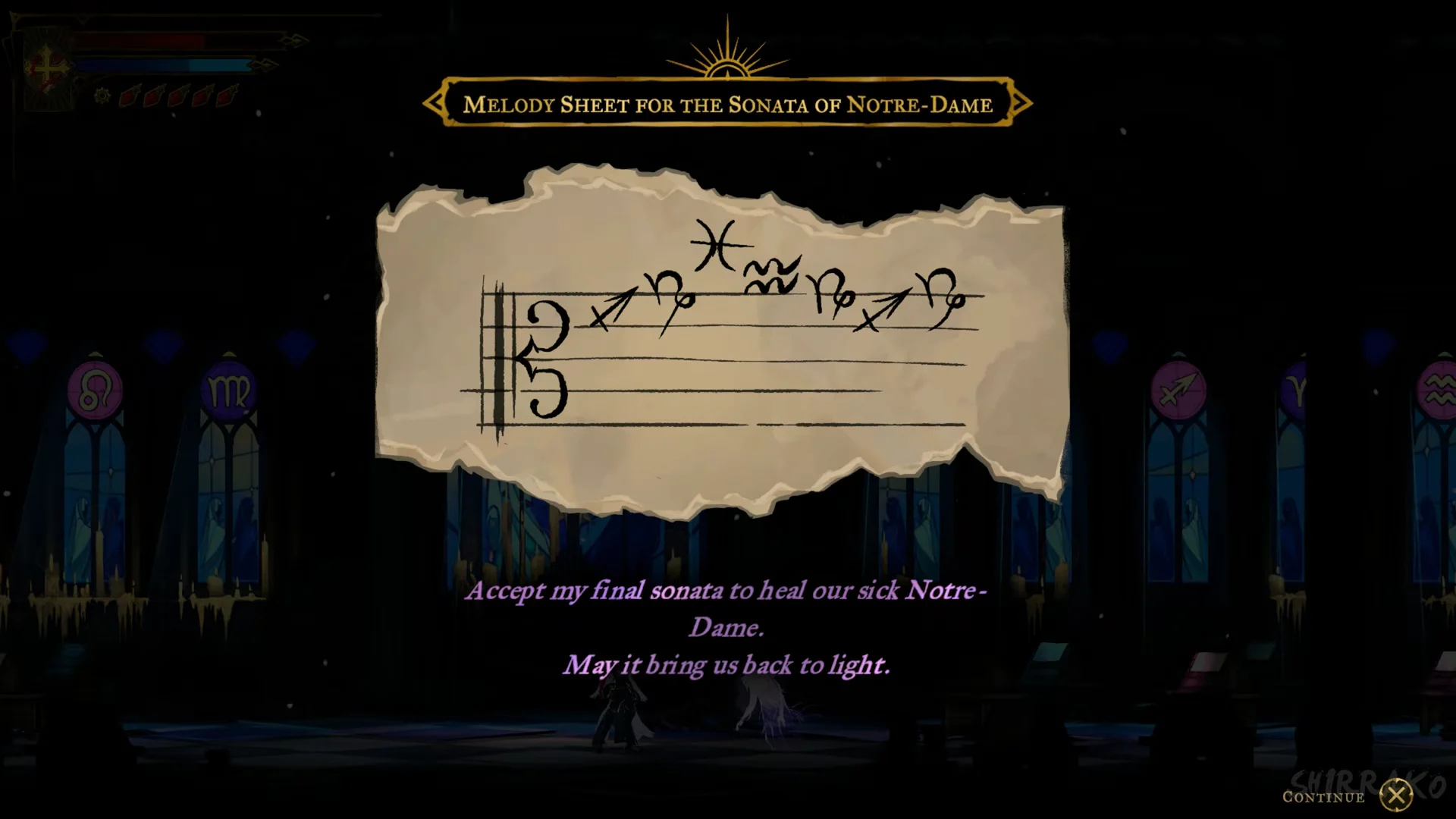 Melody Sheet for the Sonata