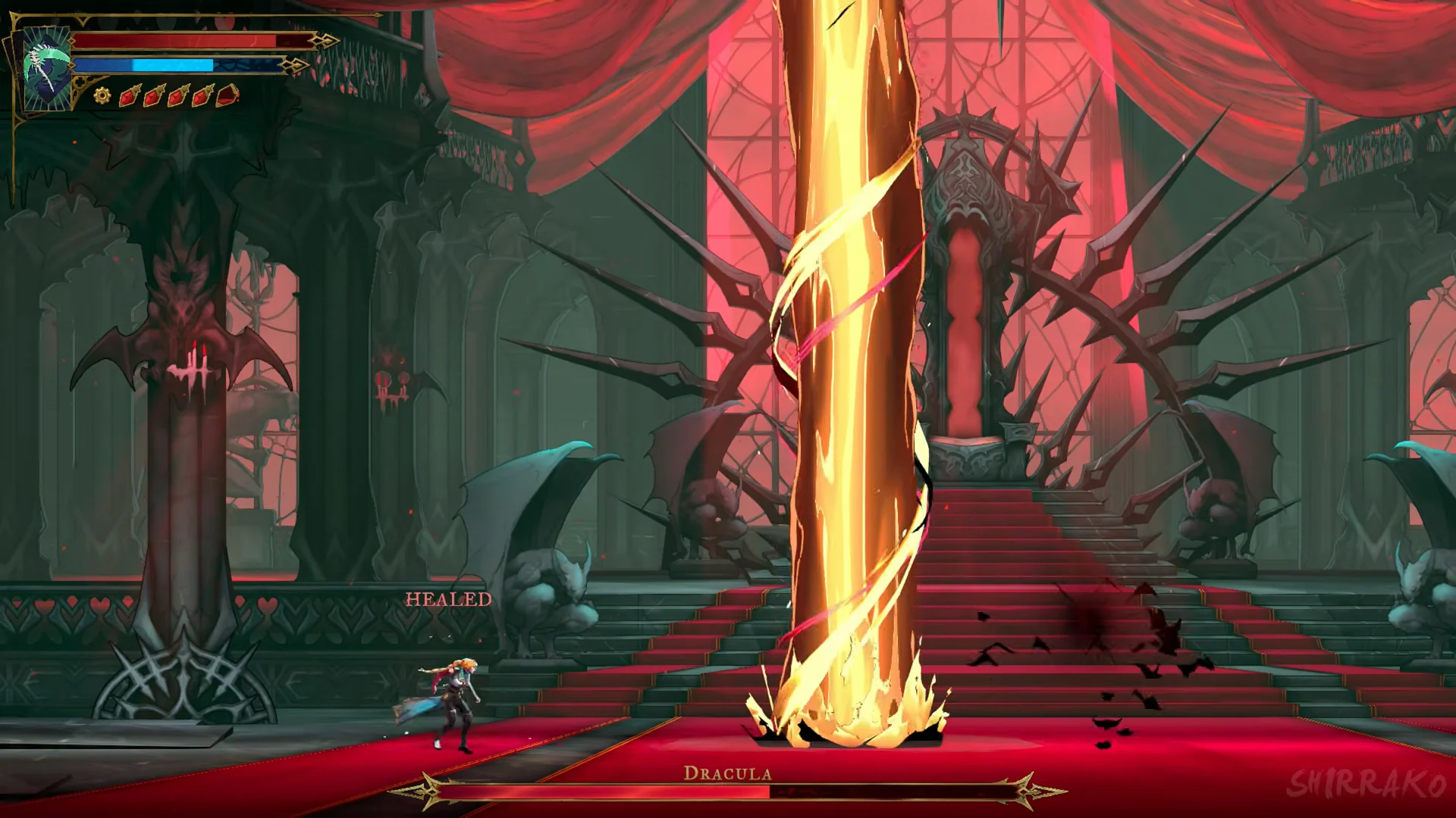 Fire pillar attack