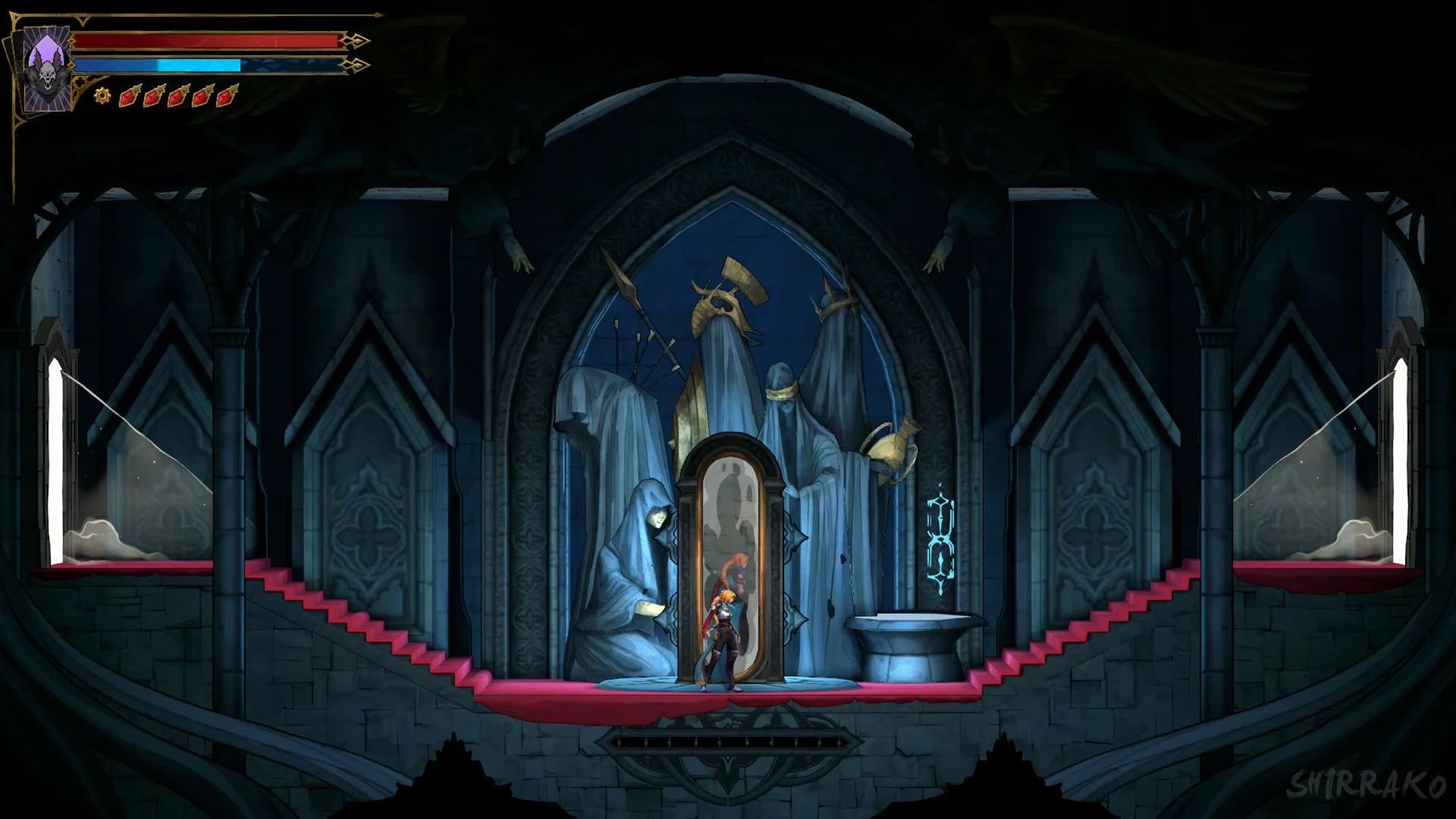 chain on Eleanor's mirror shatters