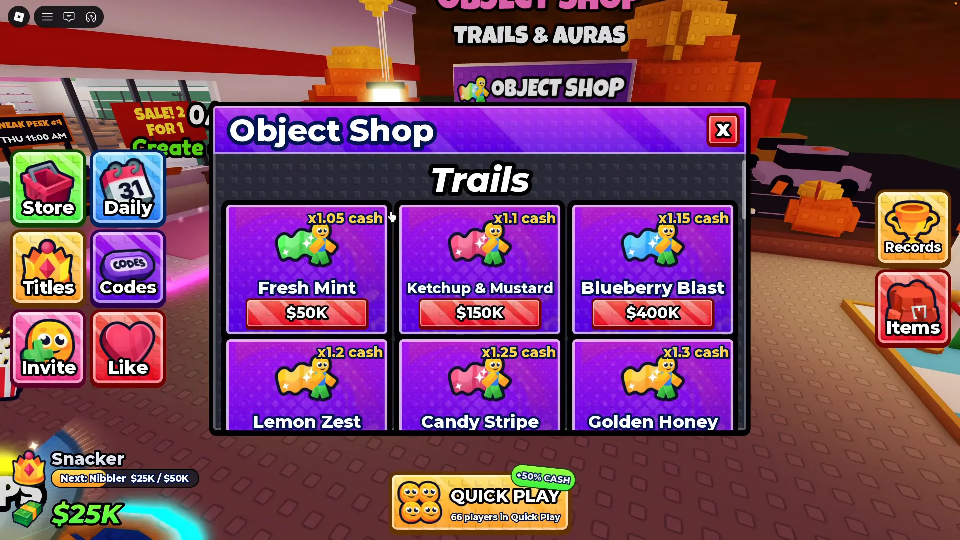 Food Index & Object Shop