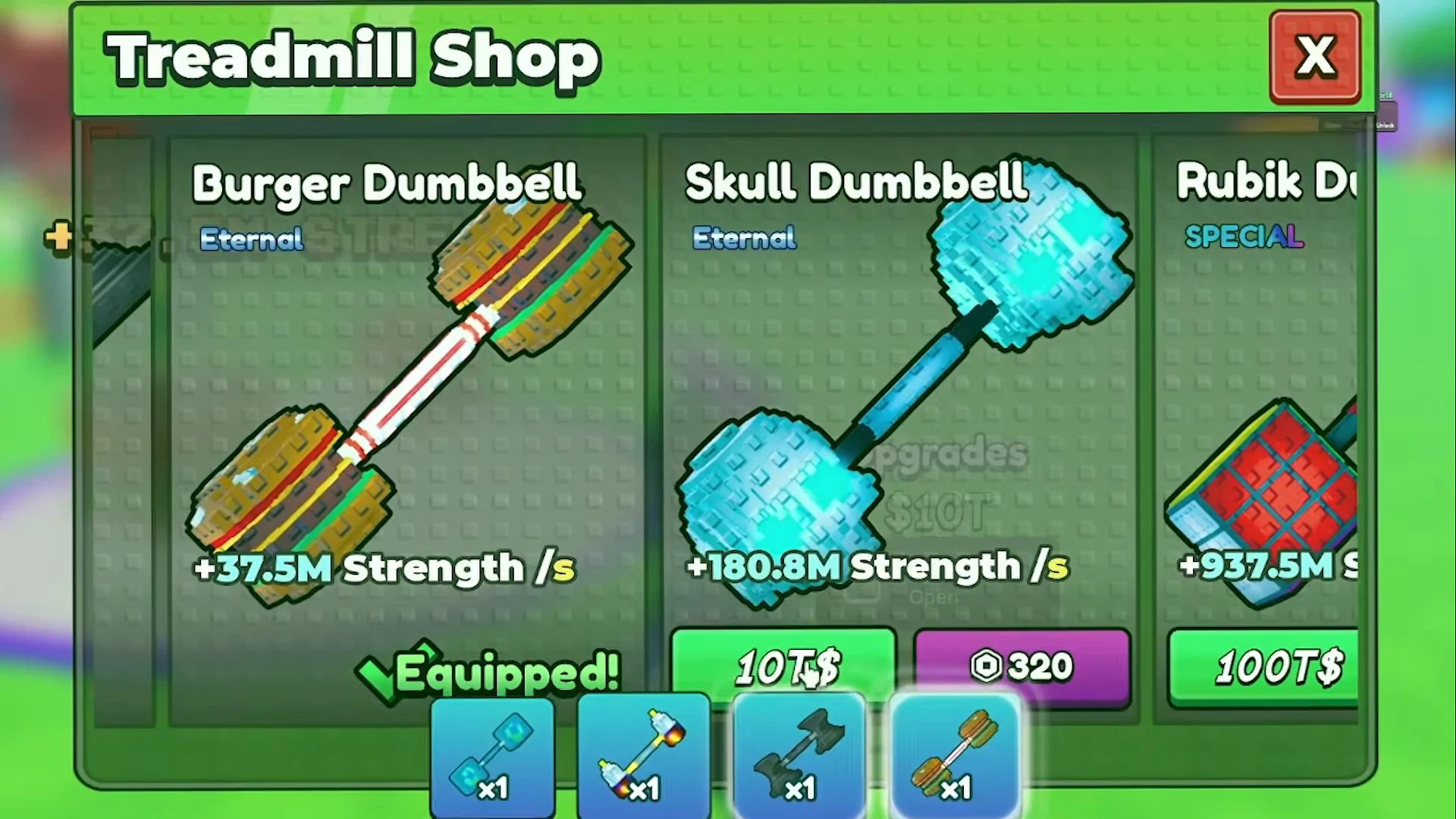Weight training & upgrades