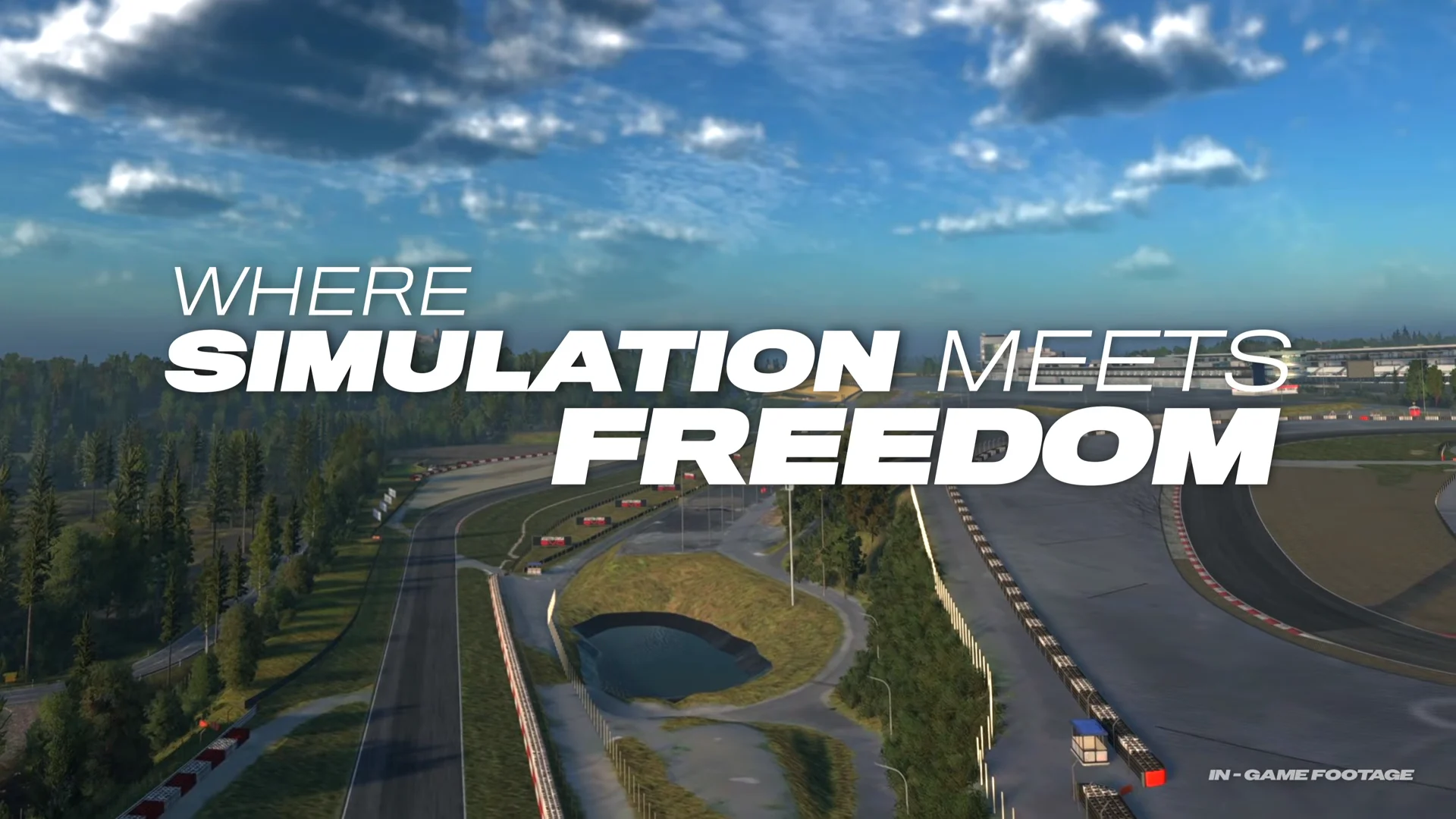 Open road to track panorama