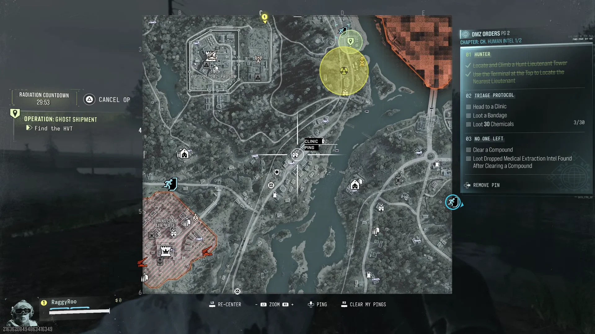 Clinic marked on tac map