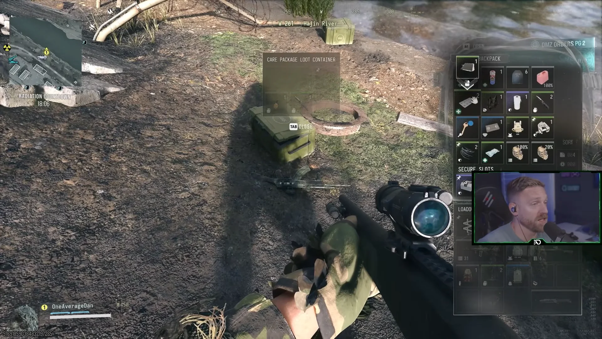 Opening the downed chopper crate
