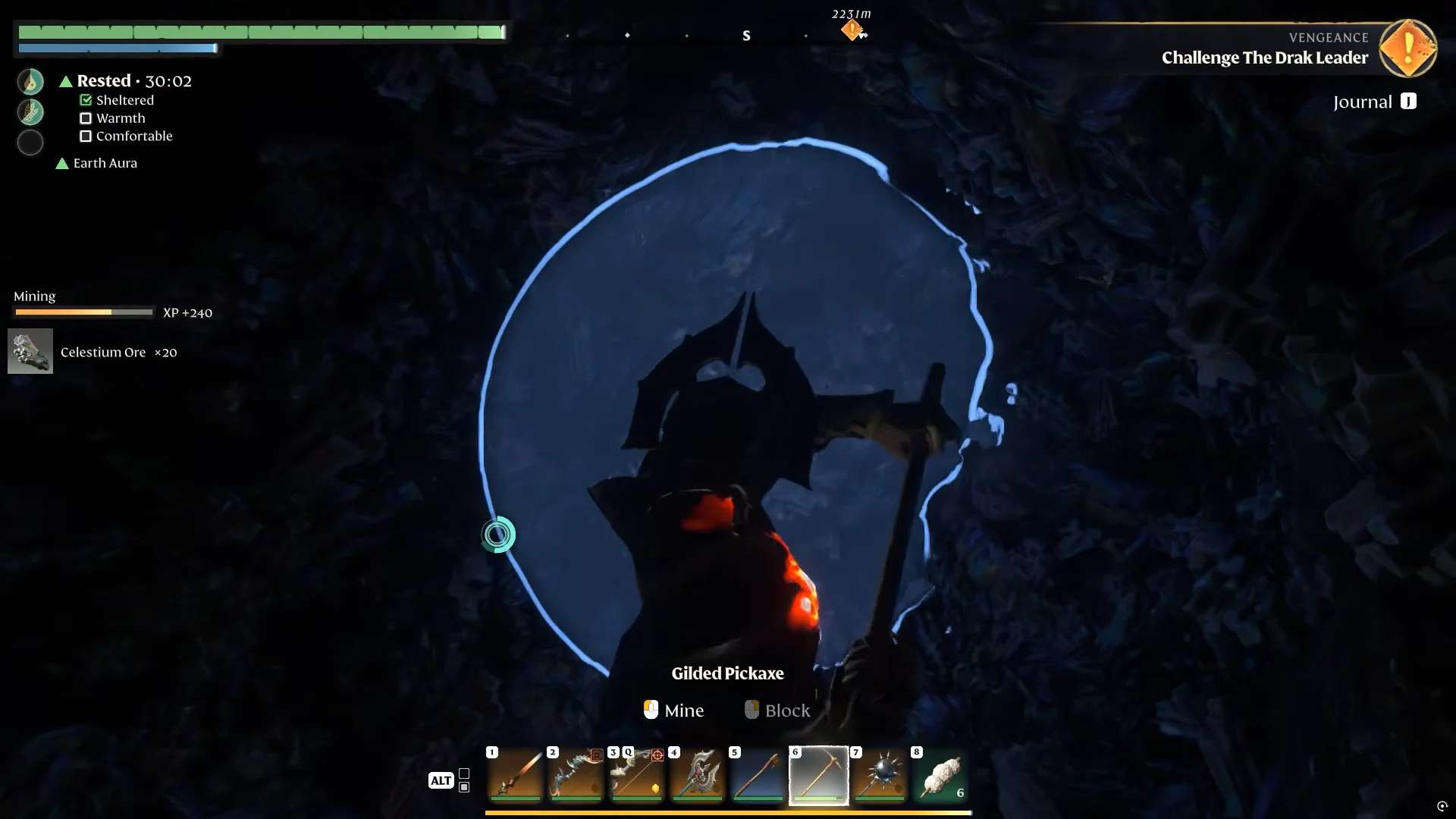 Mining Celestium Ore