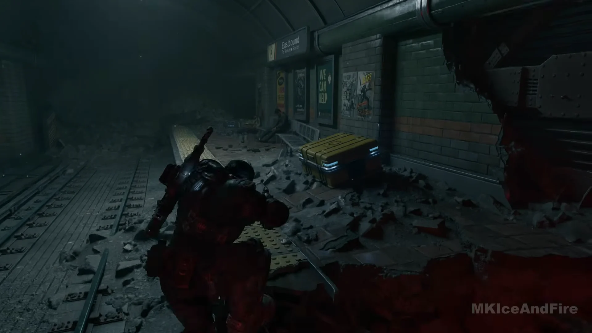 Case on the broken subway platform