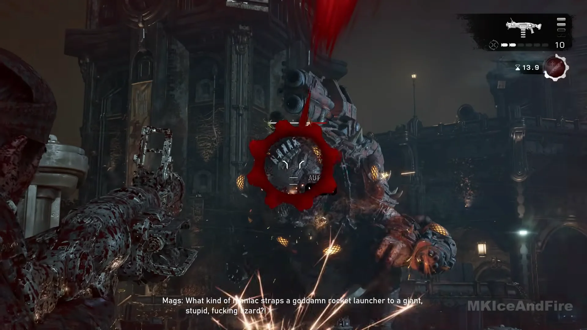 Gut-Puncher shot from the rampart