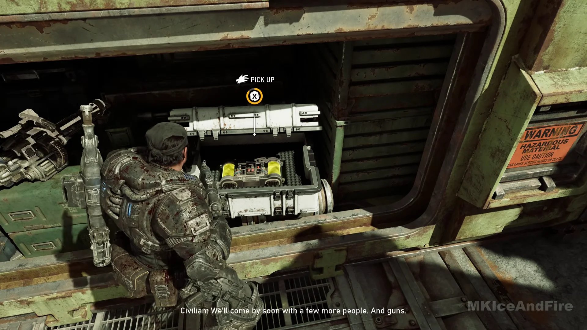 Blast charge case in the container