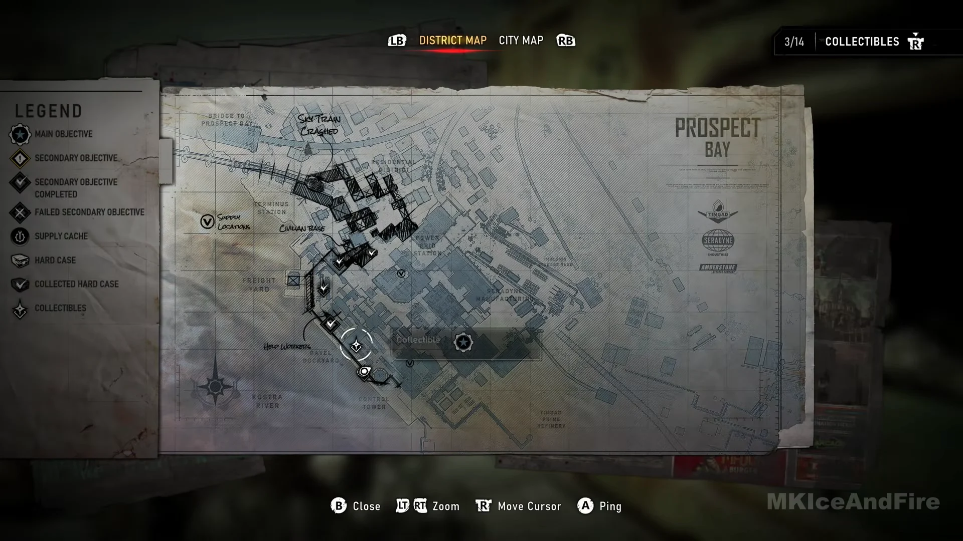 District map with Supply Locations marked