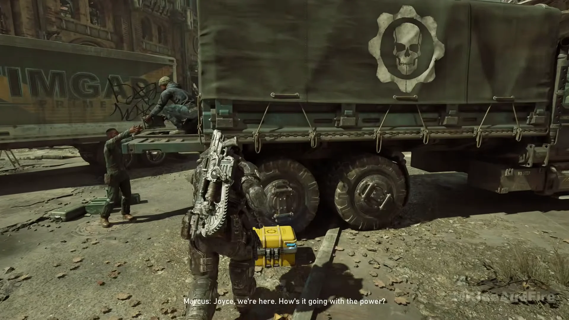 Case at the COG truck wheels