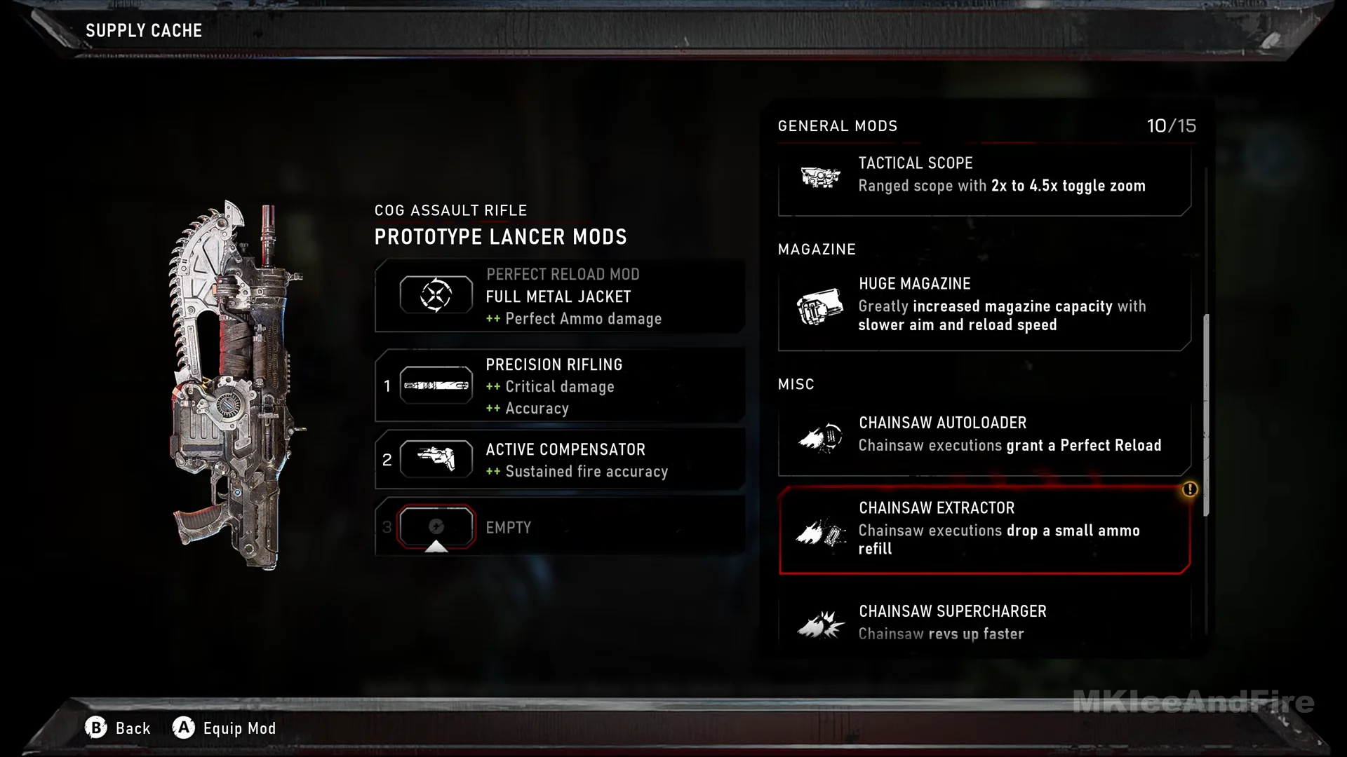 All three chainsaw mods listed