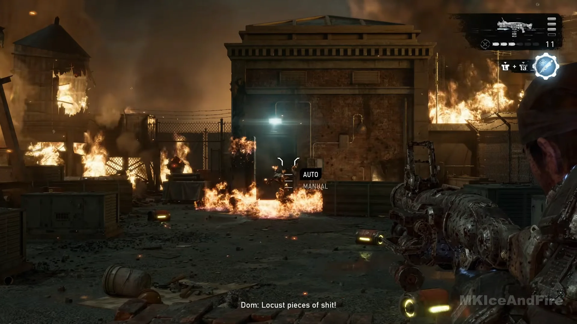Rooftop defense at the stairhead door