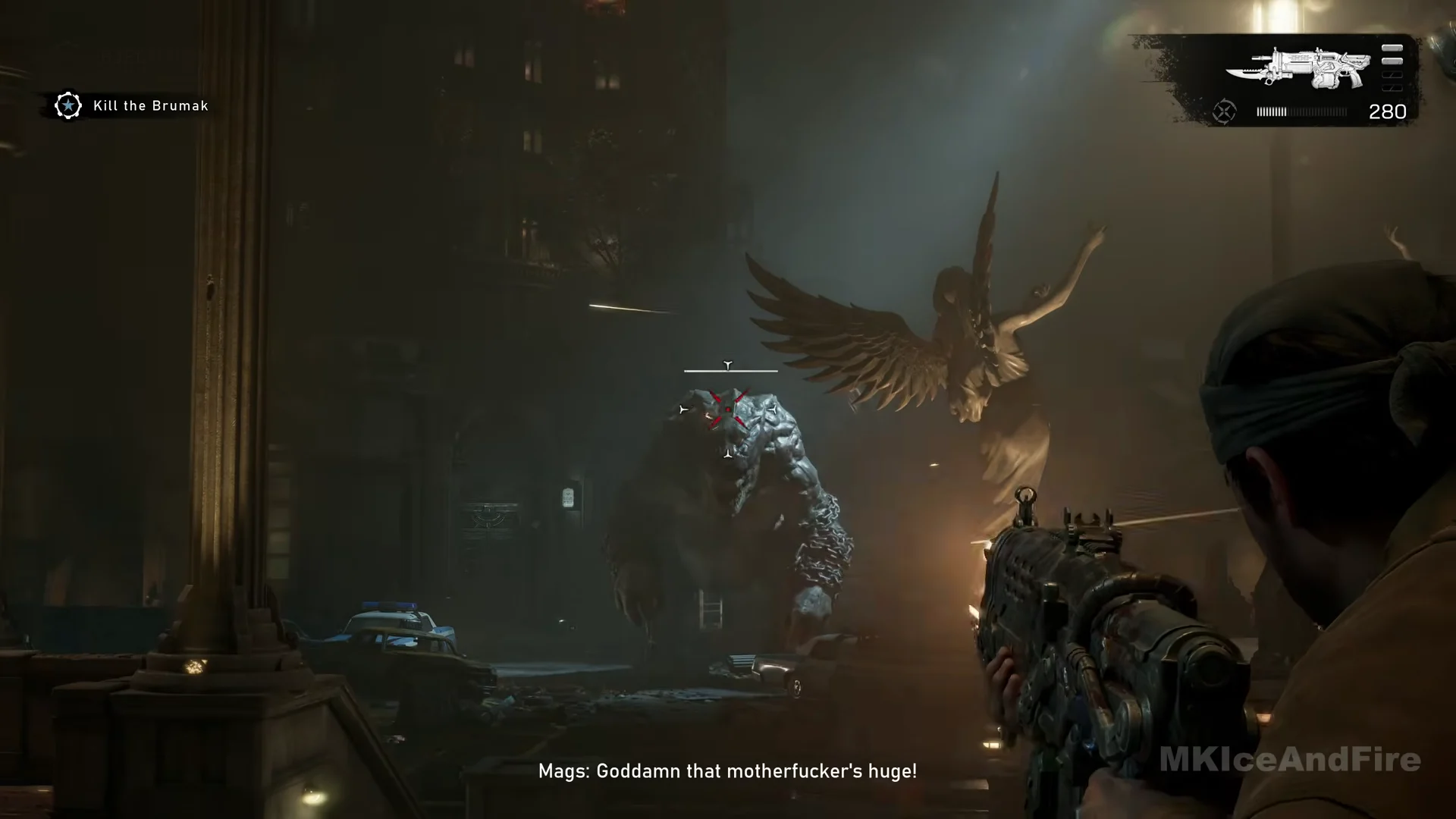 Kill the Brumak objective appears