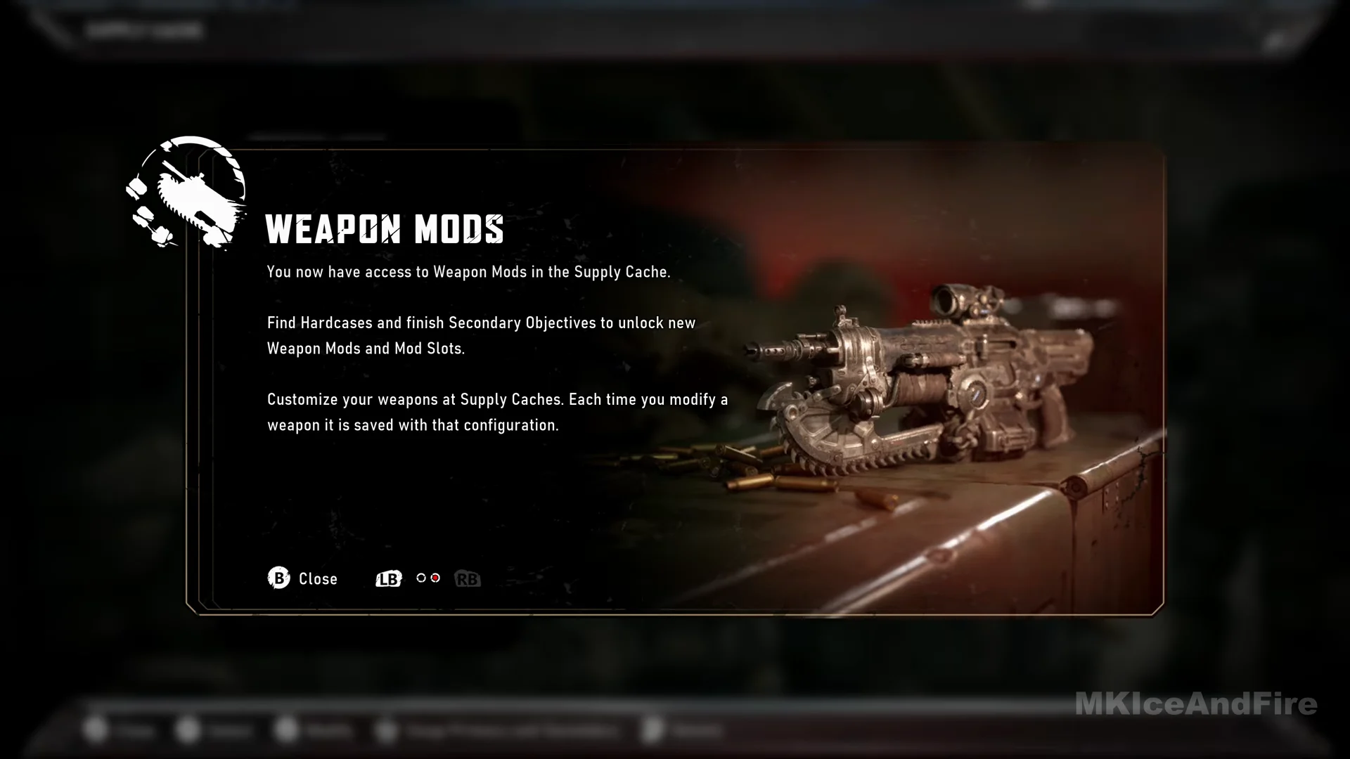 Weapon Mods tutorial card
