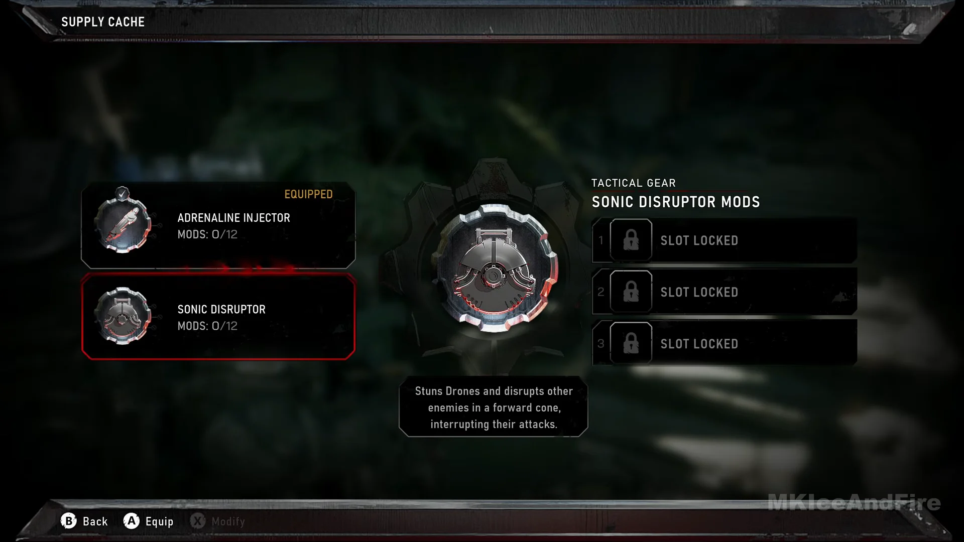 Sonic Disruptor in the cache list