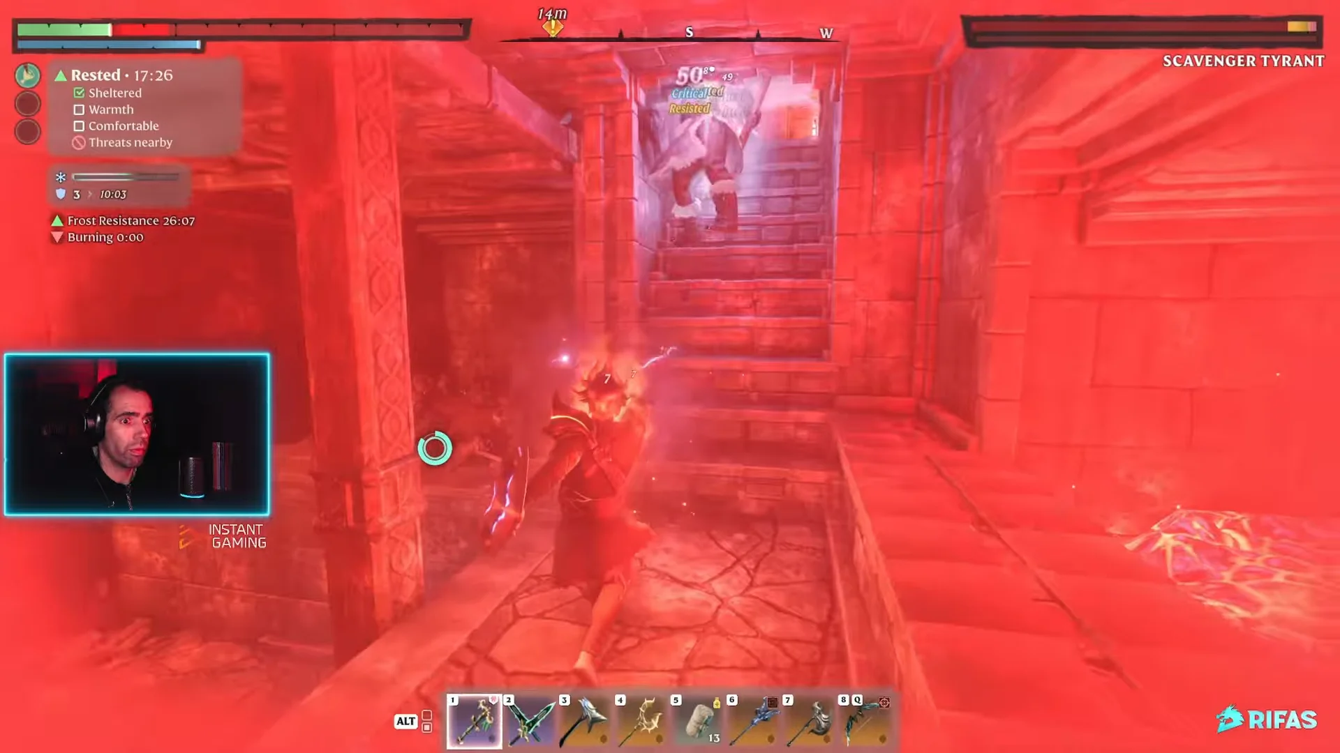 the Scavenger Tyrant fight at the heart of the forge