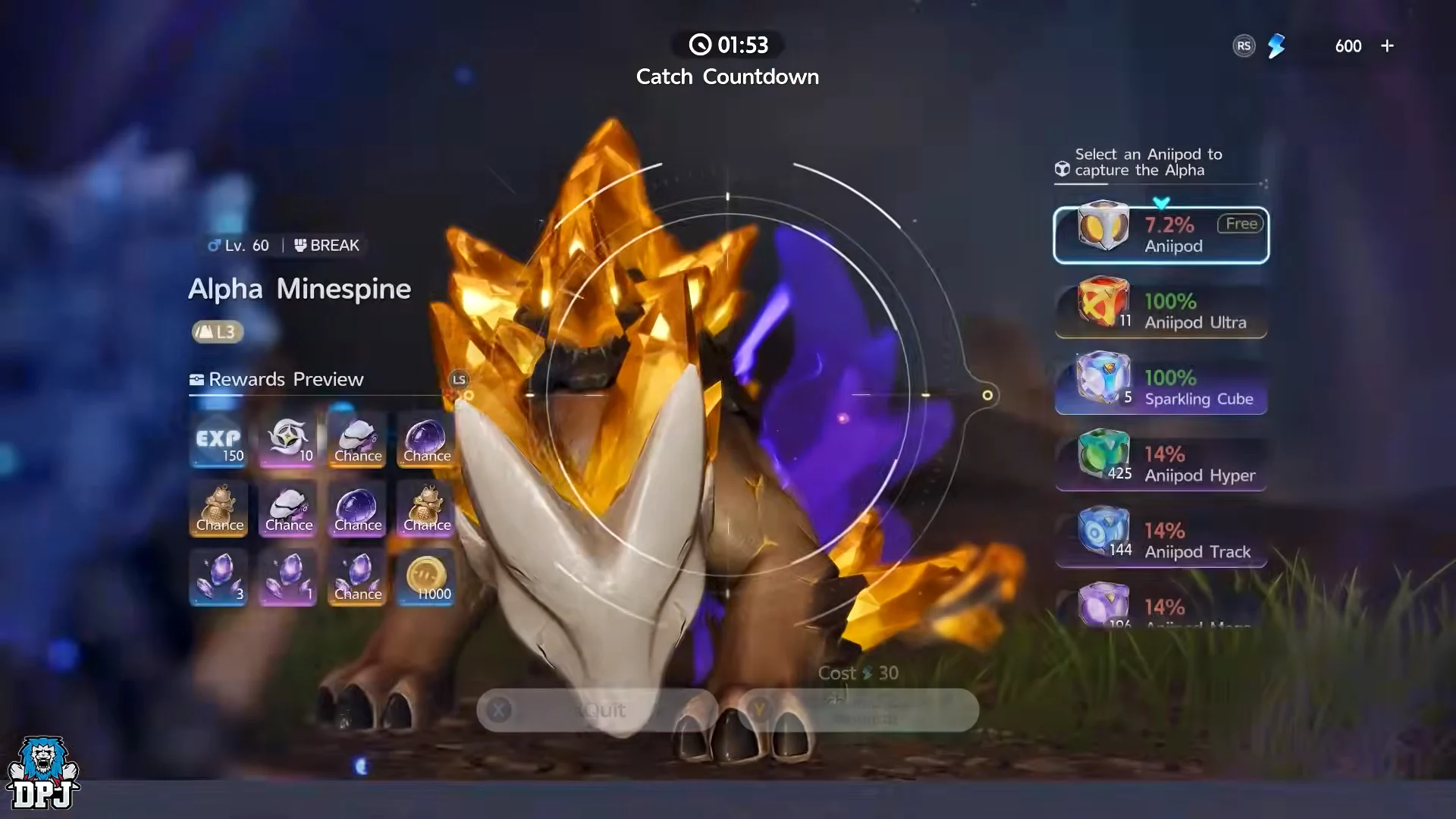 Defeating & Attempting to Catch Alpha Minespine