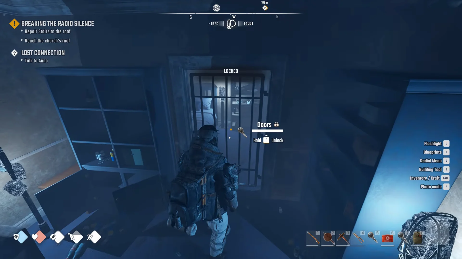 Barred door to Sean's stash