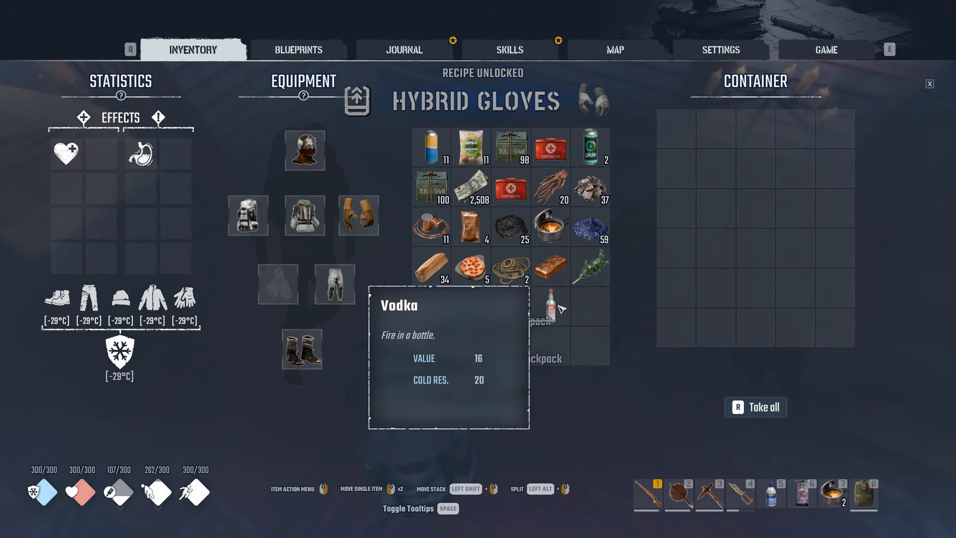 Quest reward box unlocks Hybrid recipes