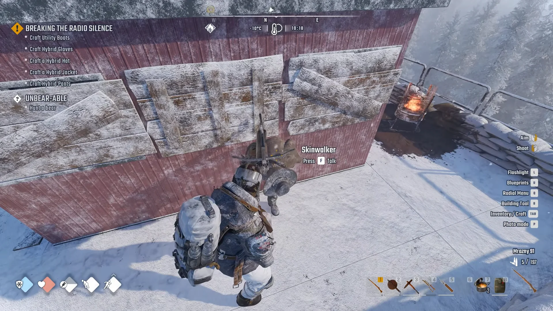 Skinwalker on the tower platform