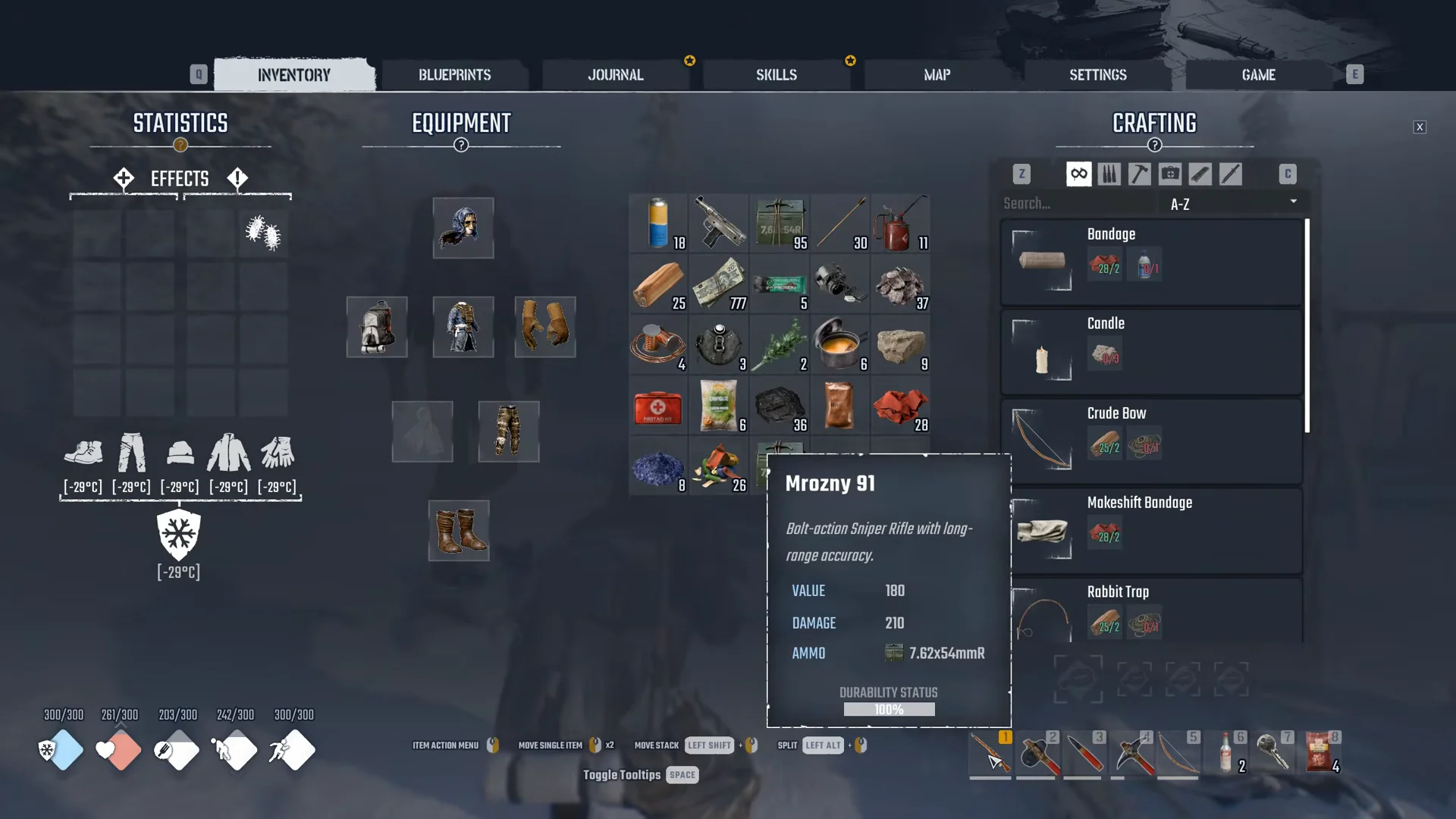 Mrozny 91 tooltip with stats