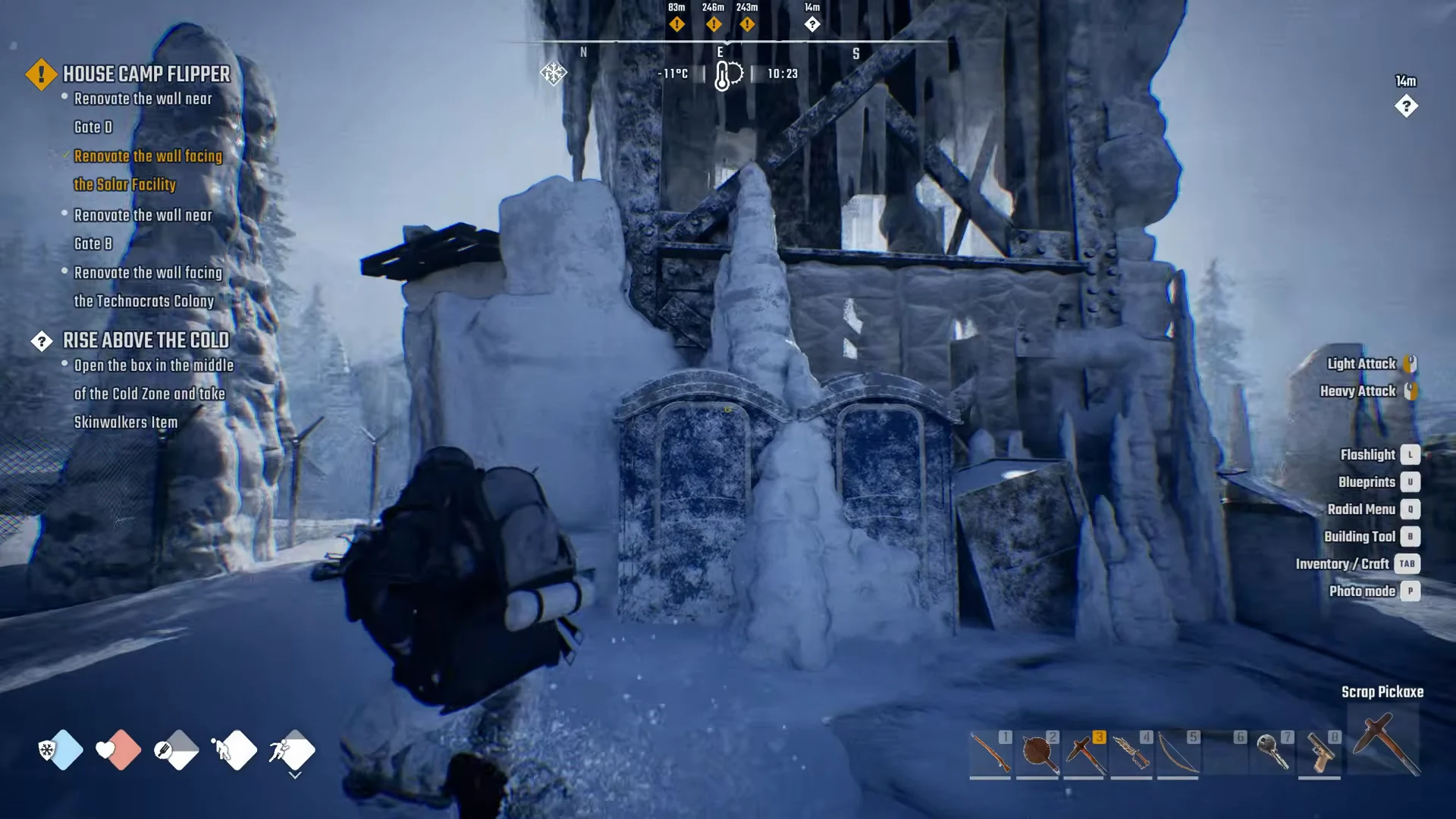 Entering the Cold Zone by the tower