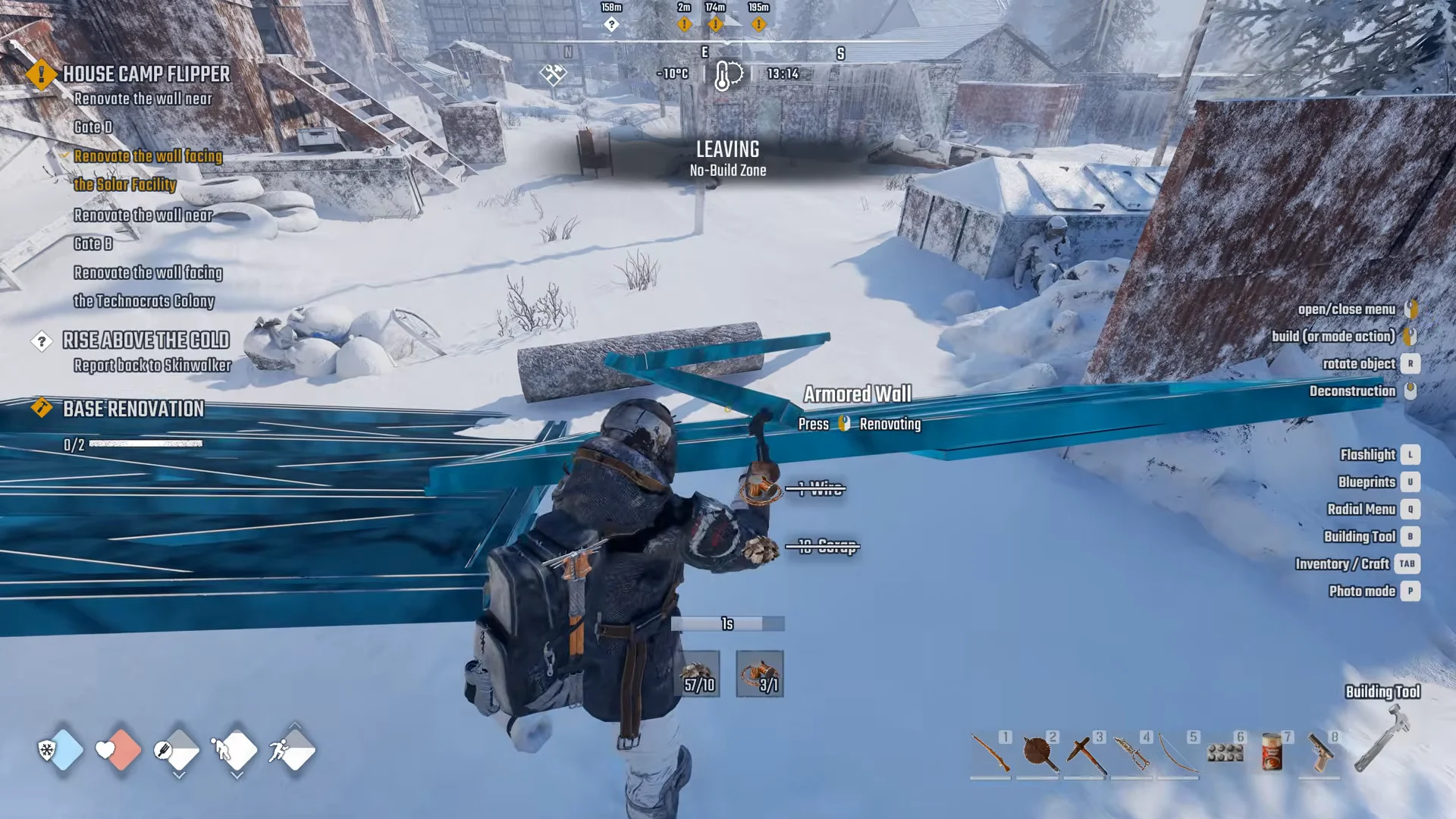 Hammering a wall, cost lines