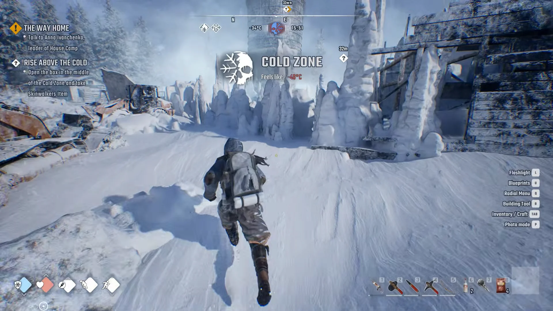 COLD ZONE banner at House Camp tower