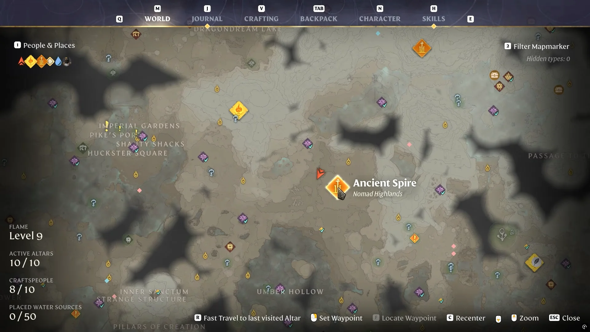 Map Overview of Nomad Highlands