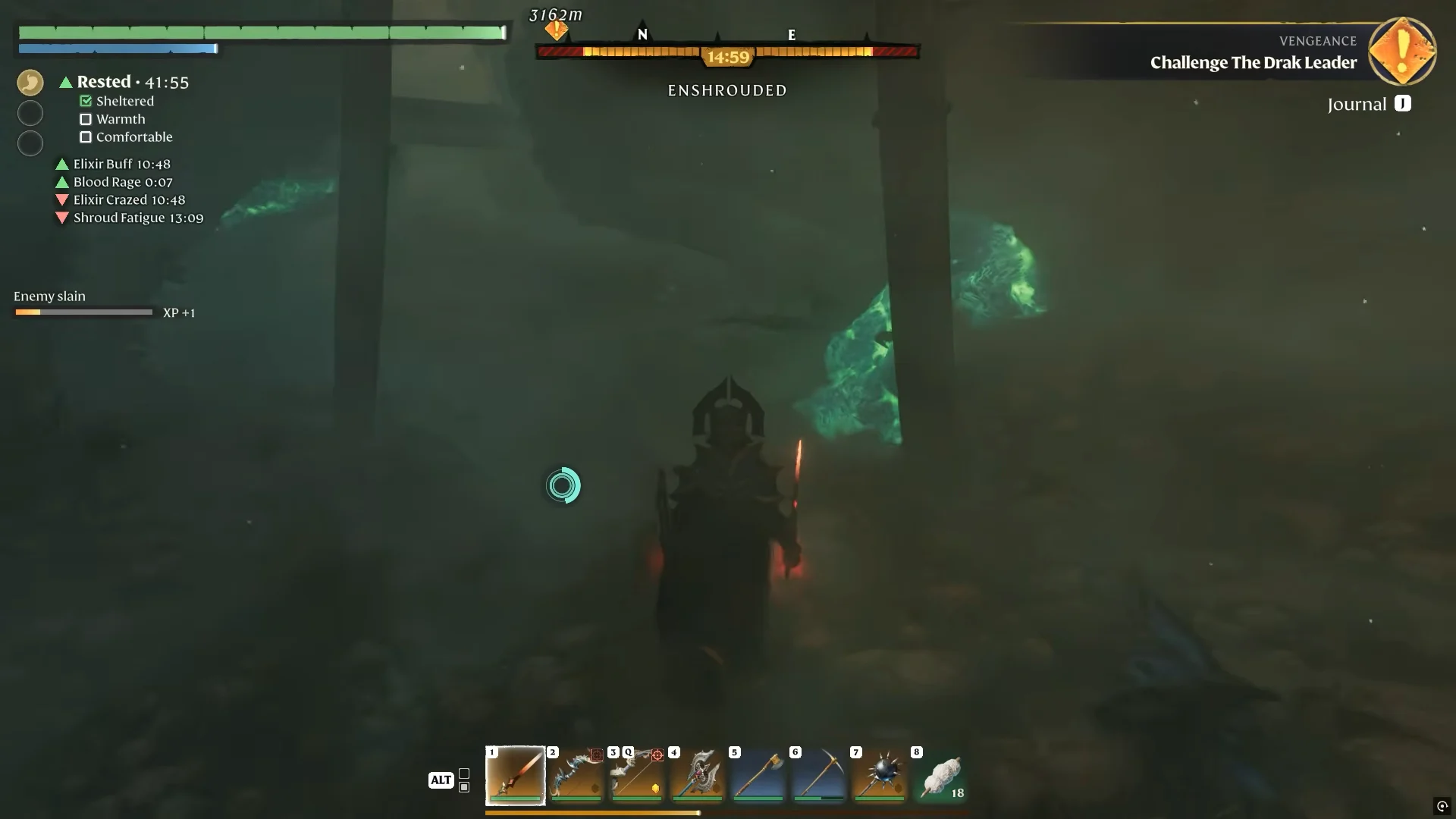Gliding Down into the Enshrouded Canyon