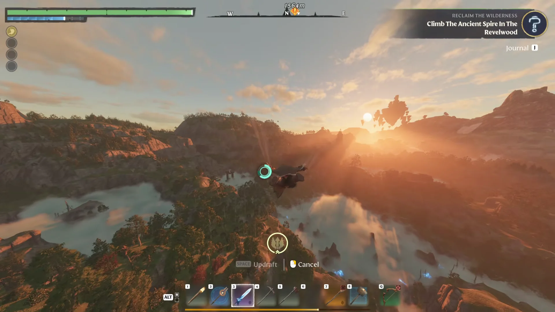 Gliding North from Springlands Spire