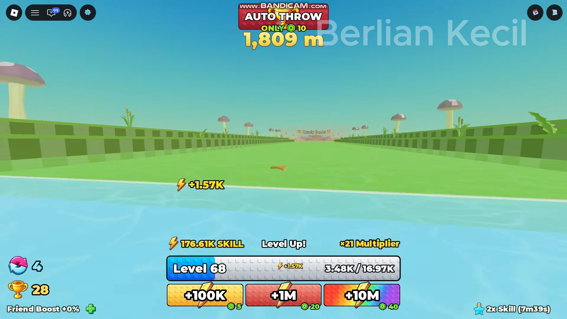 Attempting Auto Throw and Throwing to Mushroom Marsh