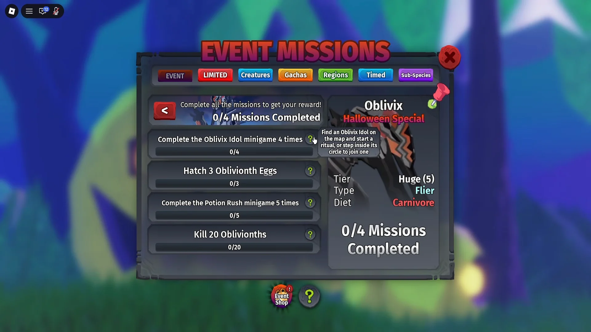 Scion of Oblivion Mission Requirements