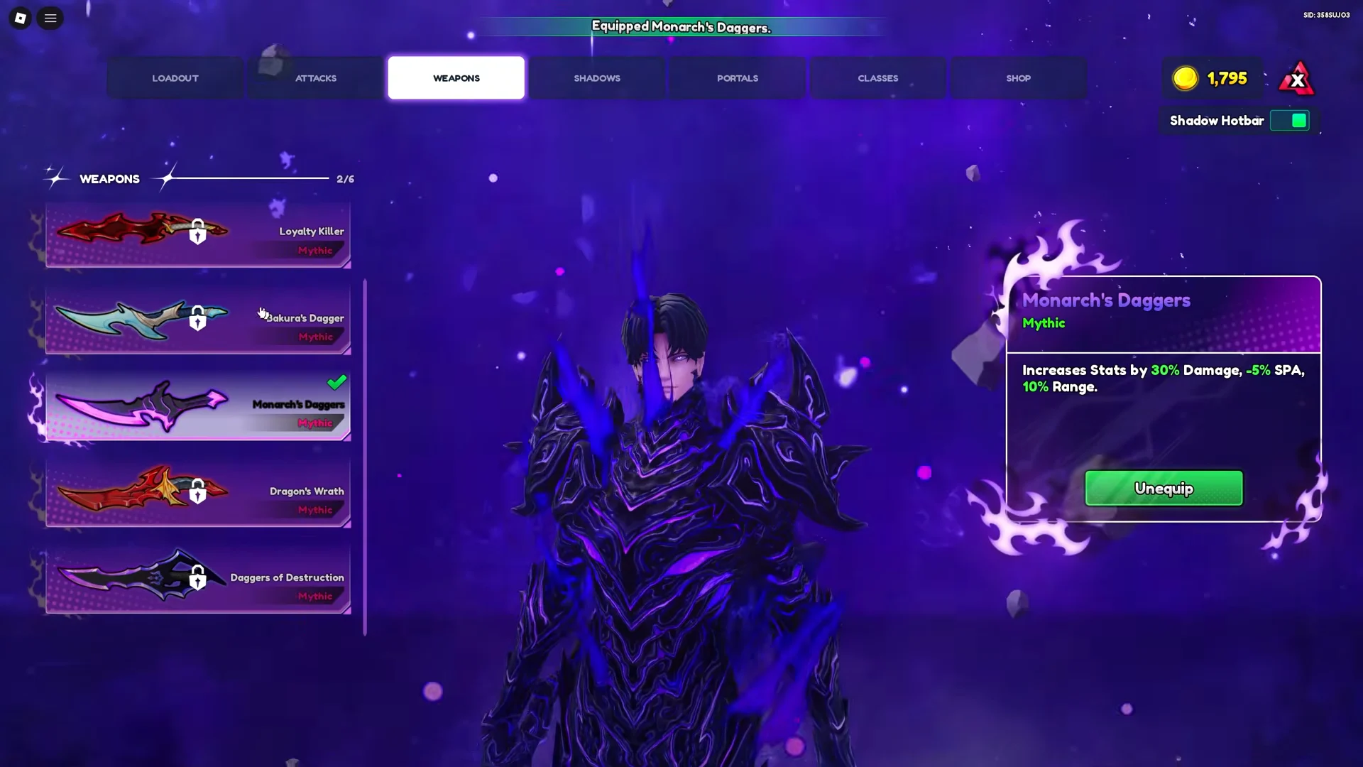 Orb Purchases & Weapon Equip
