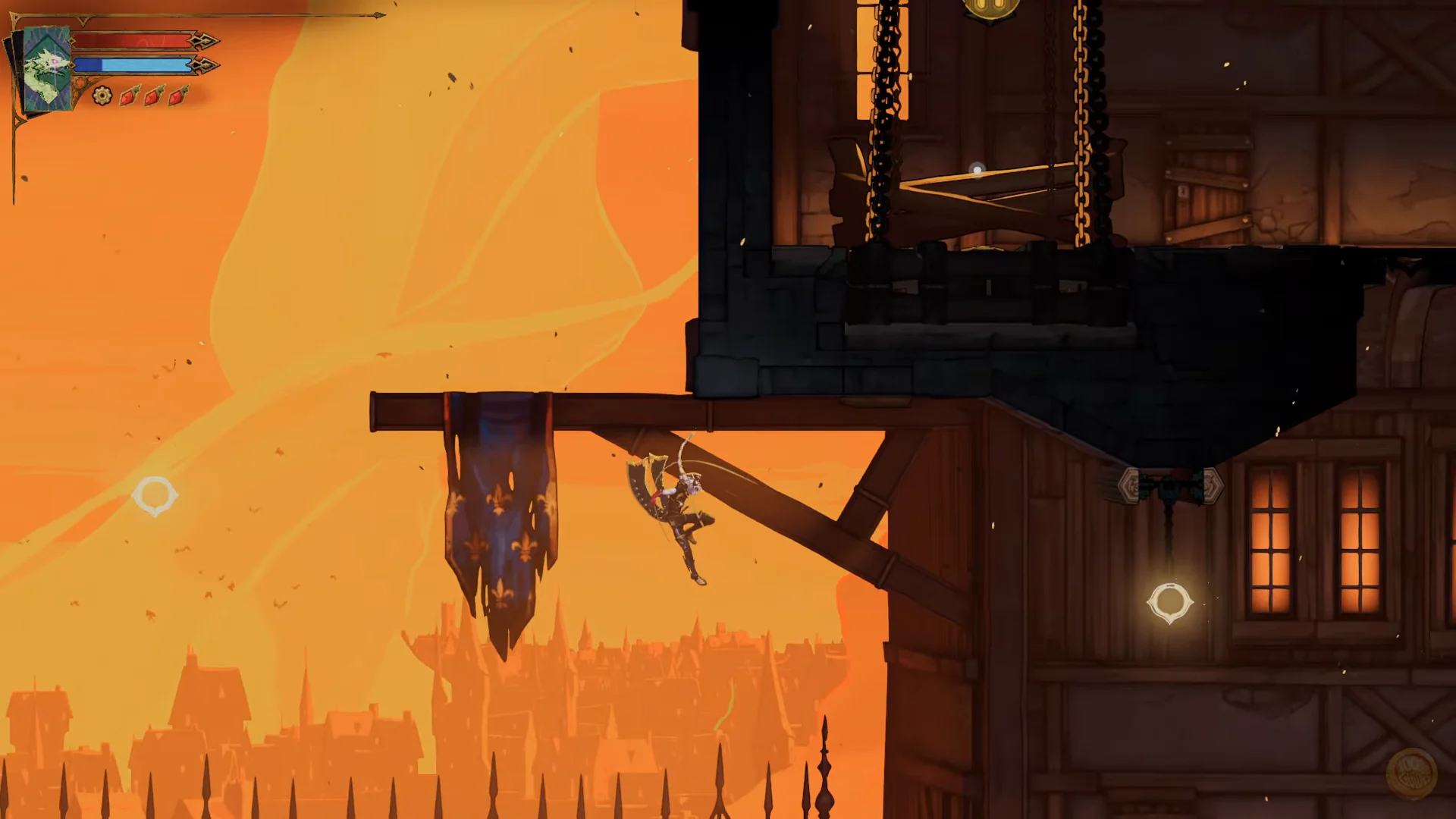 Ascending the Tower Exterior