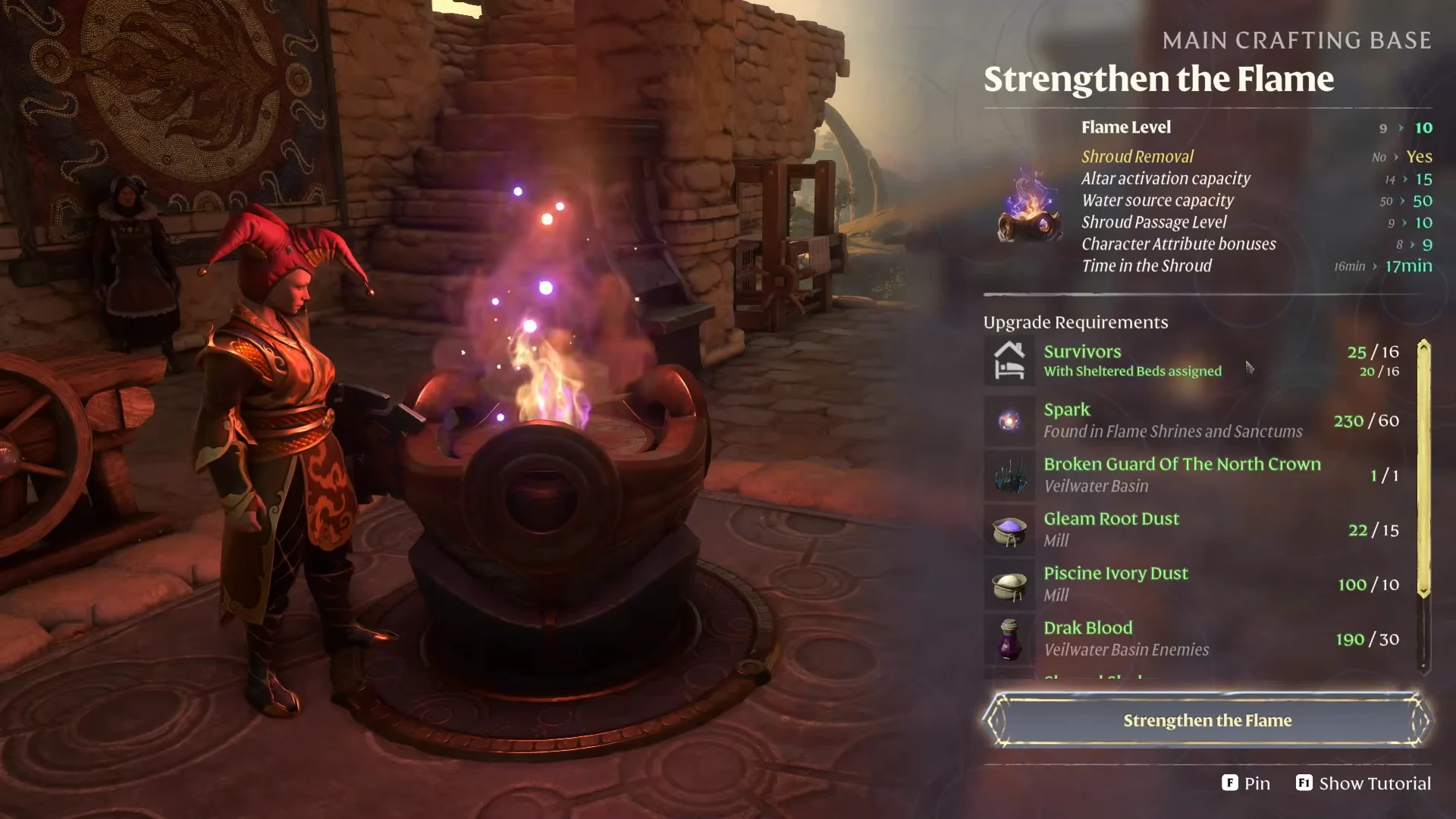 Flame Altar Level 10 Requirements