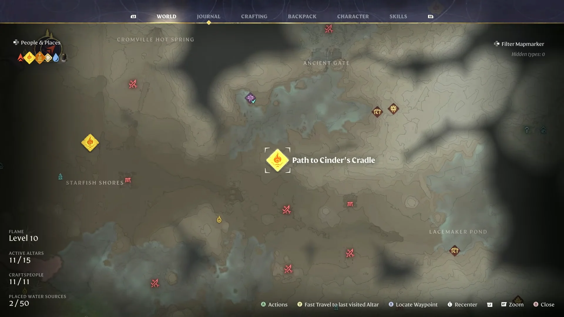 Map Route to Ancient Gate