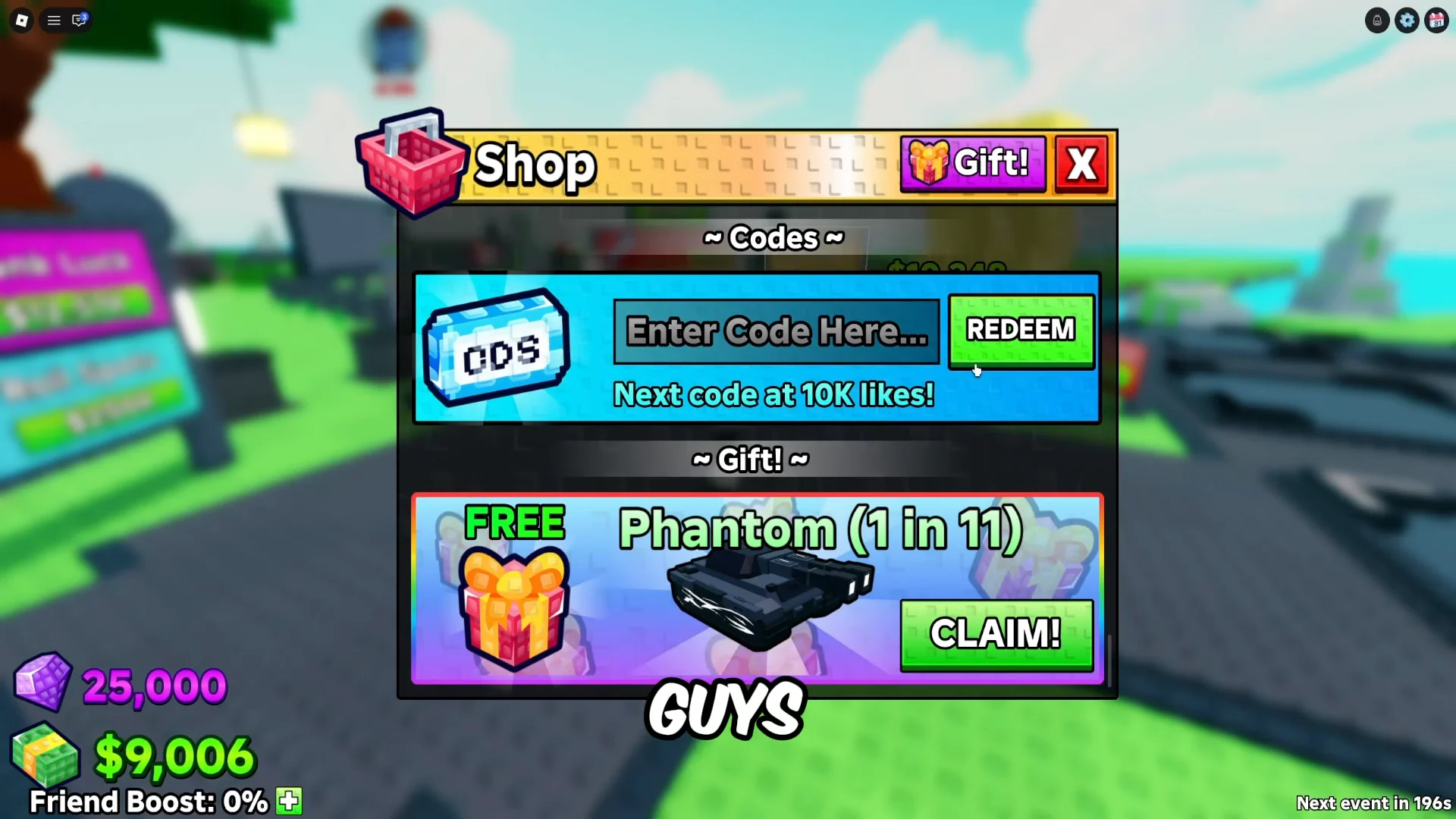 In-Game Shop & Free Gifts