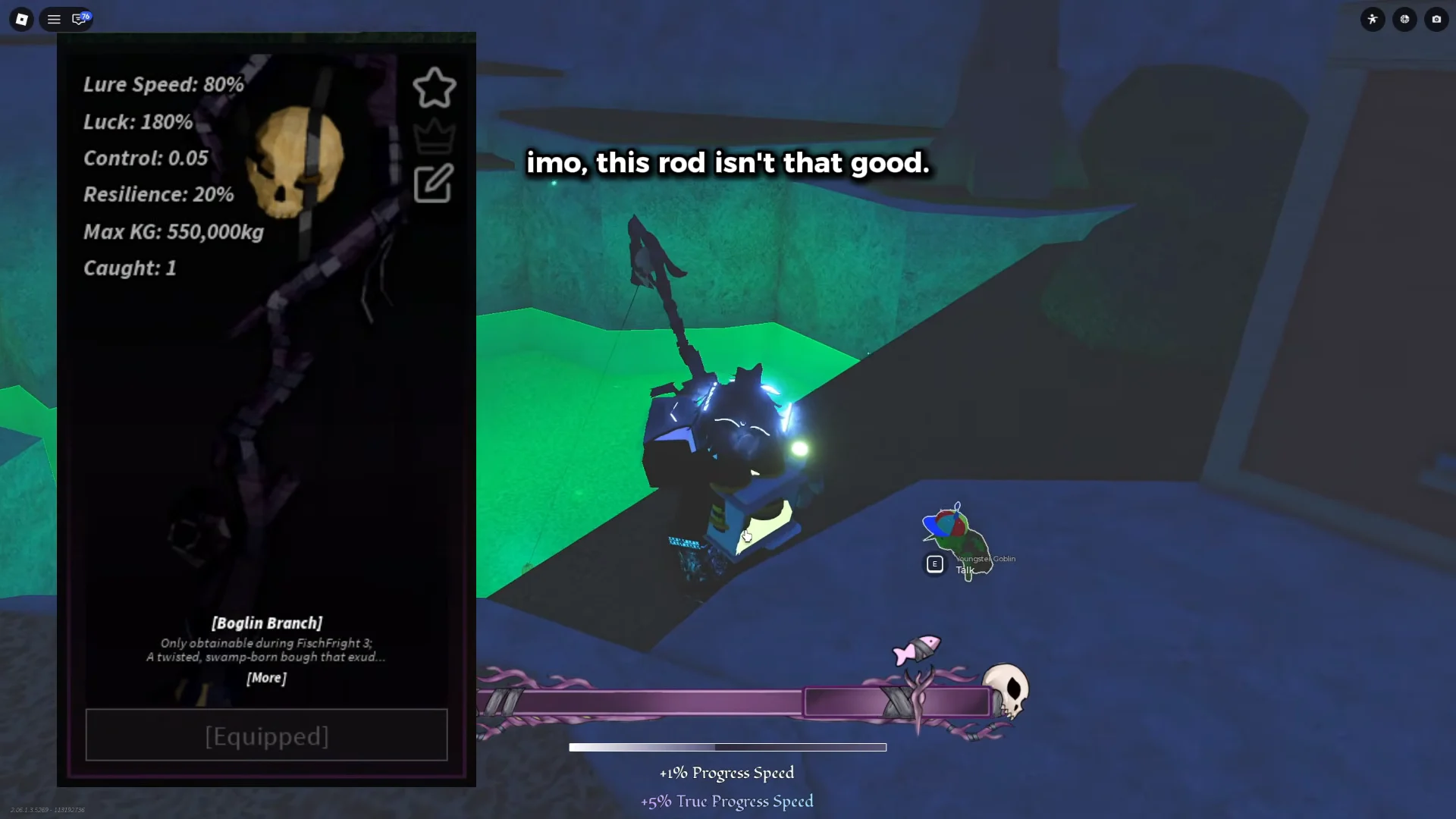Testing Boglin Branch Rod