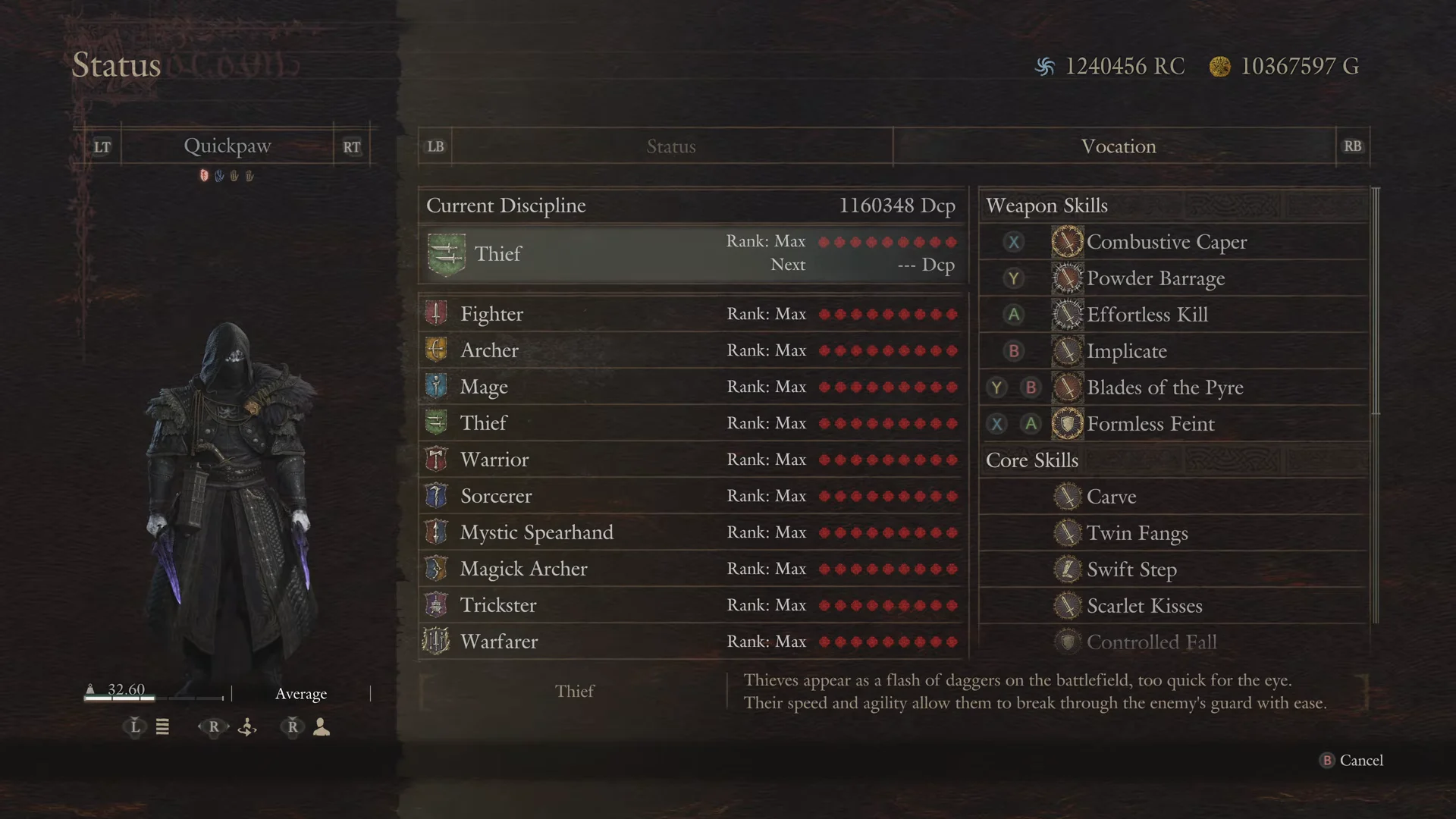 Weapon Skills & Core Skills
