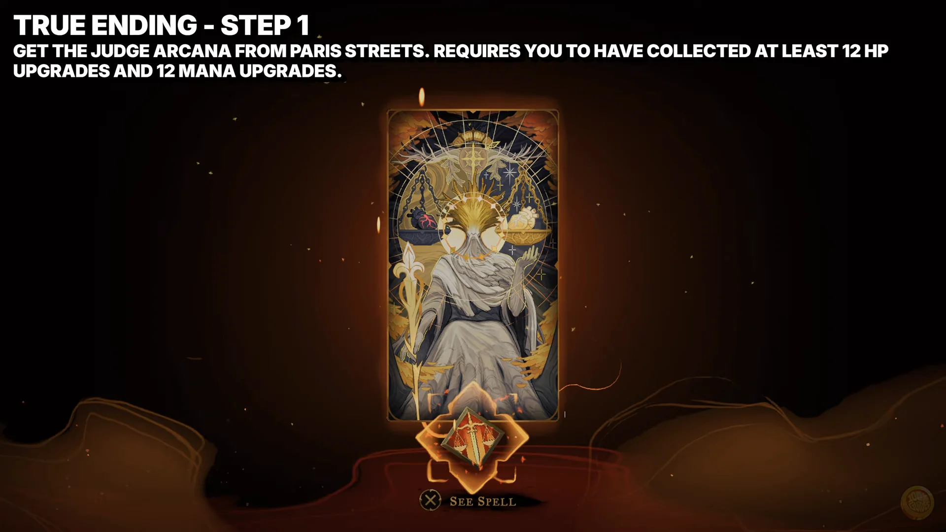 True Ending: Step 1 (Judge Arcana)