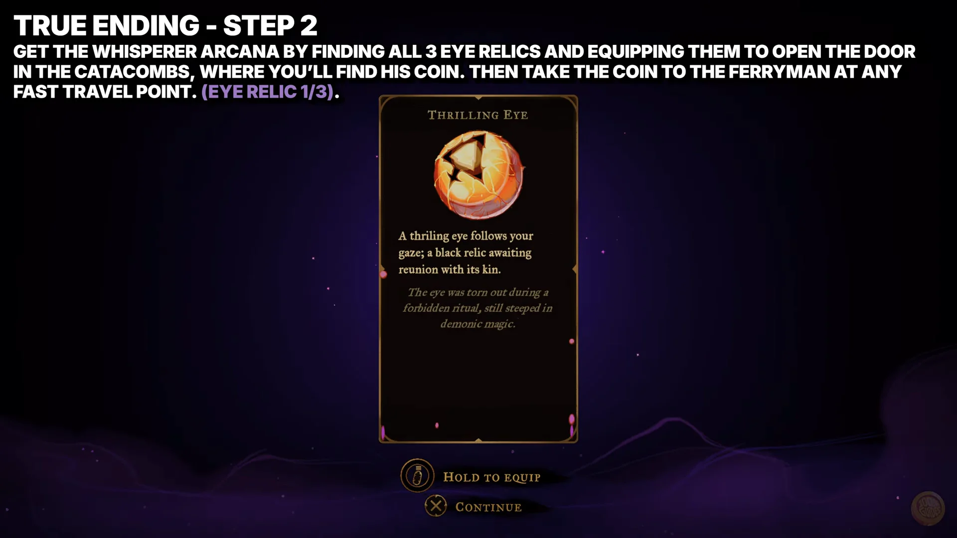True Ending: Step 2 (Eye Relic 1/3)