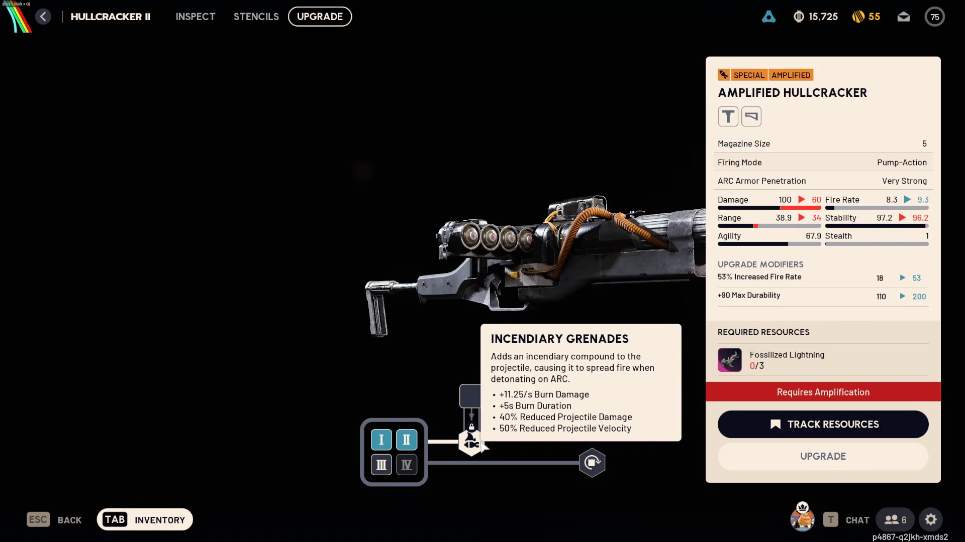 Incendiary Grenades Upgrade Details