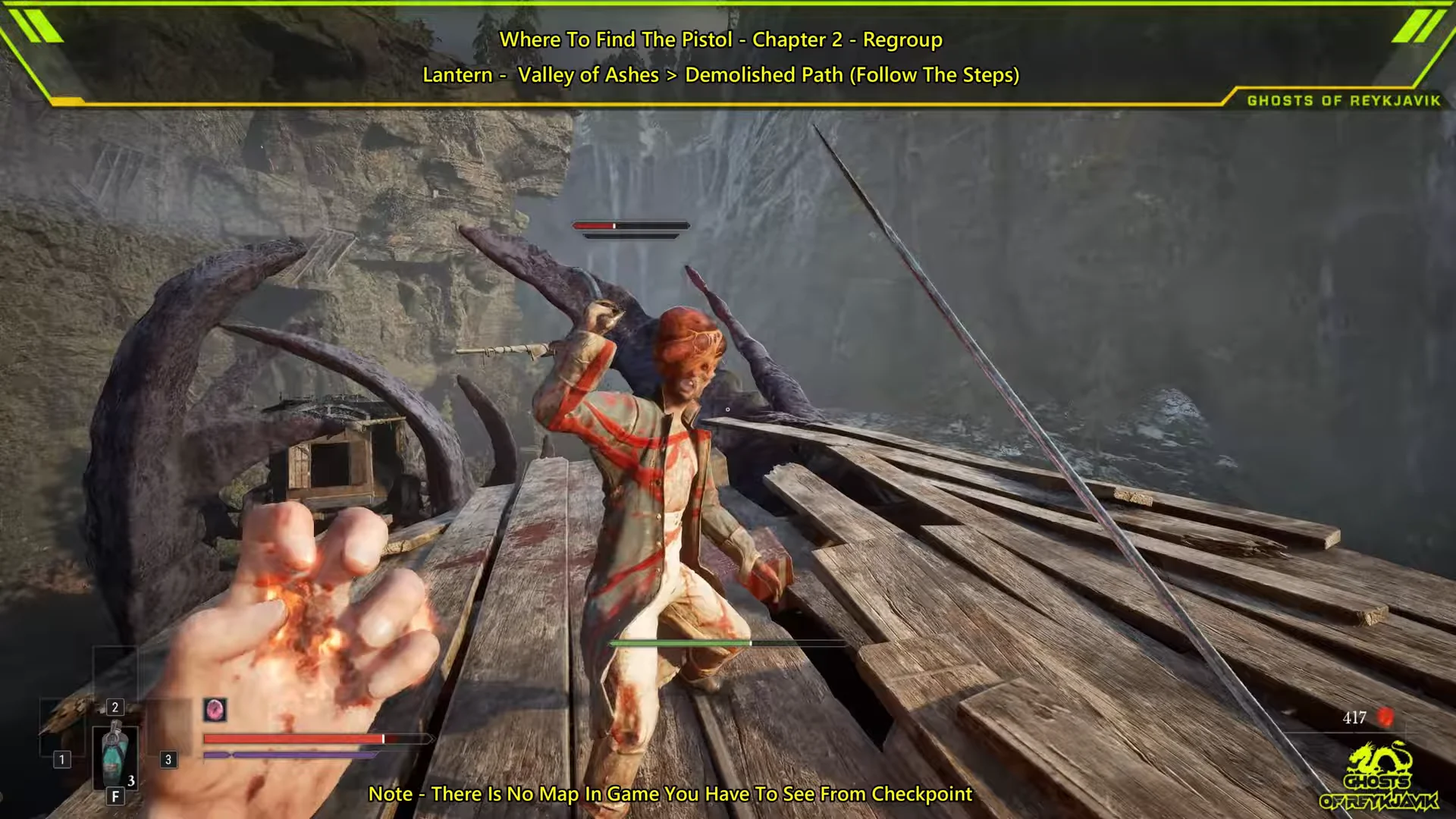 Enemy Encounter on Wooden Bridge