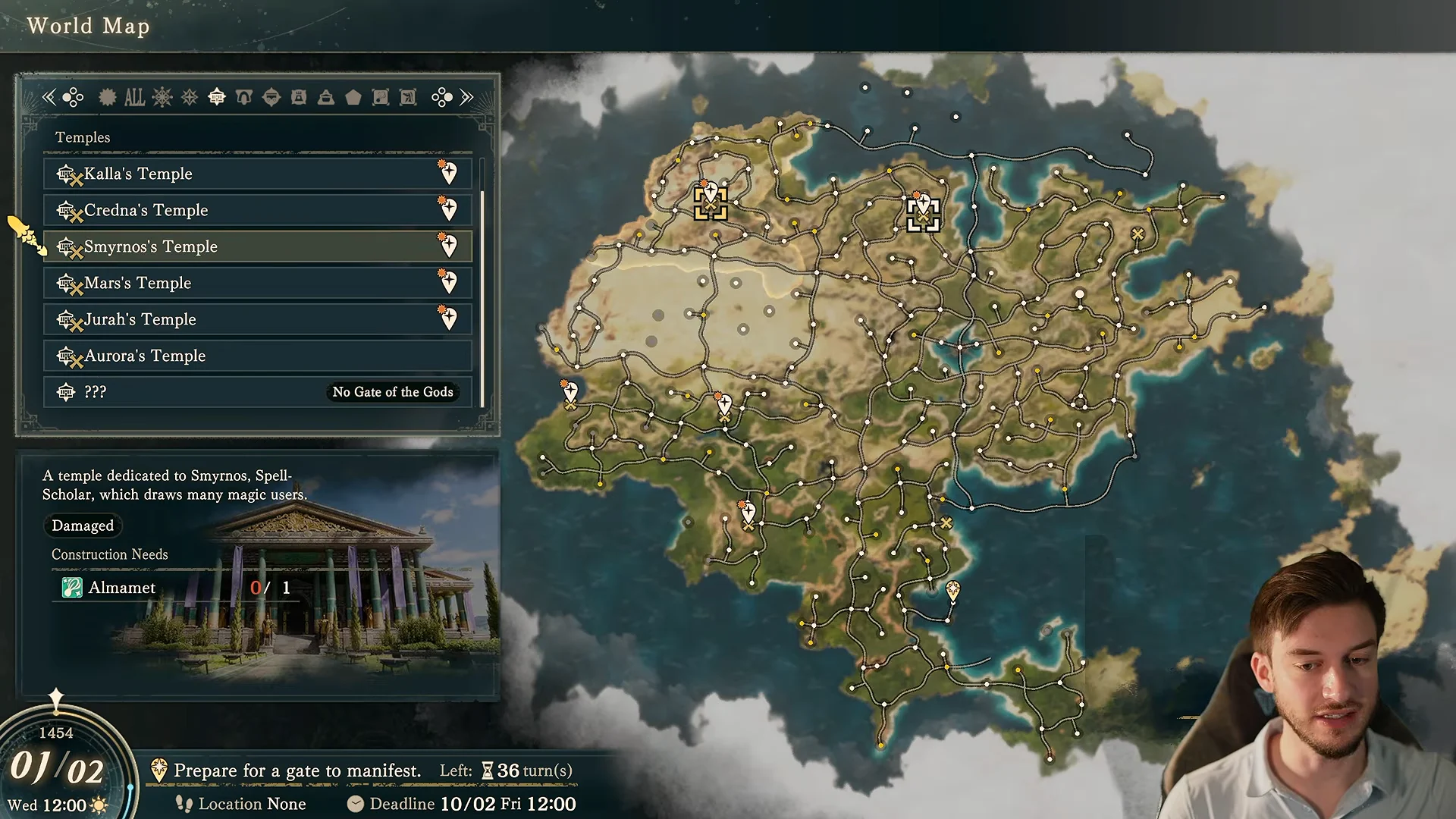 World Map Rebuilding Priority: Temples