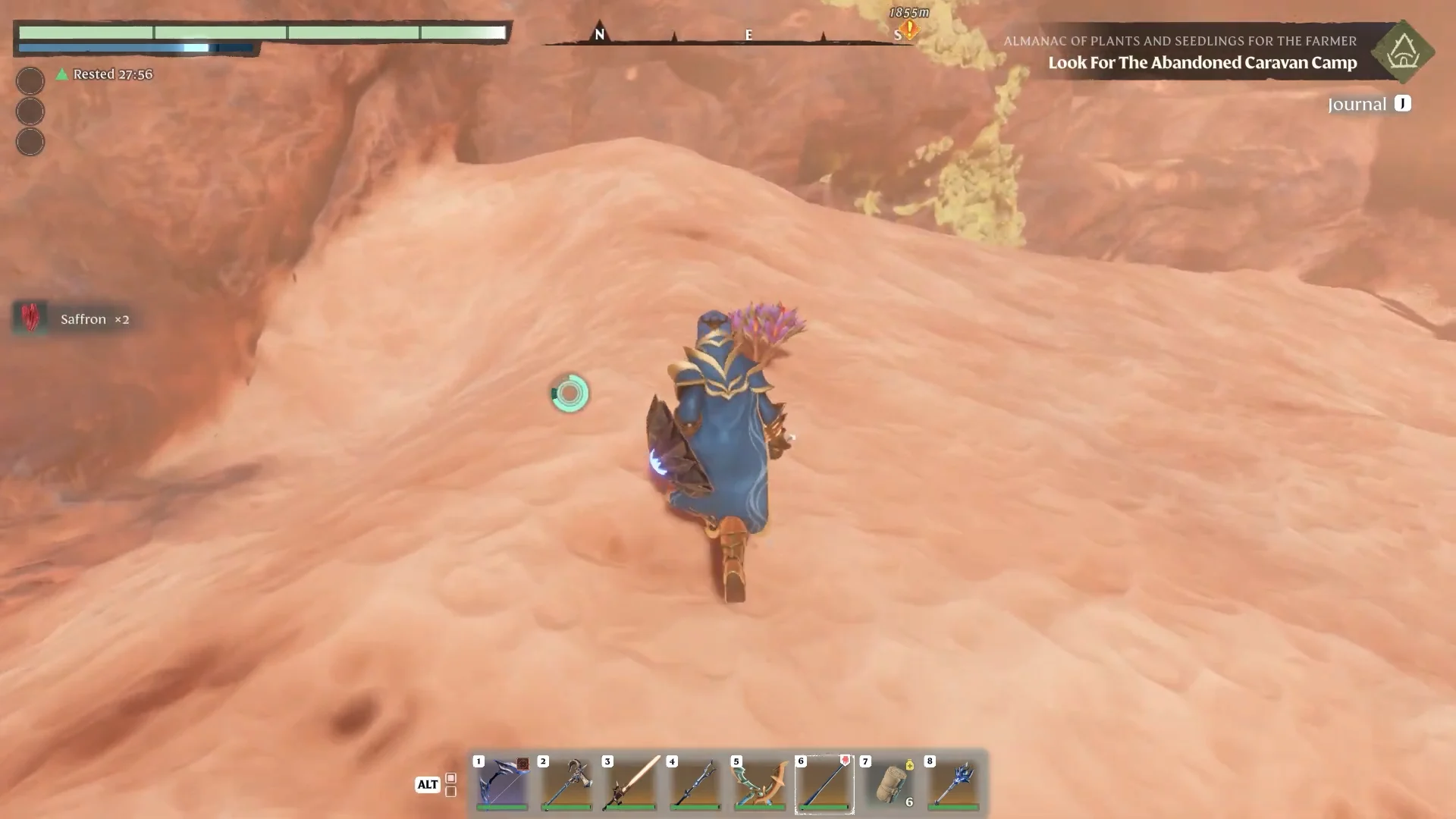 picking Saffron on the sand, pickup Saffron