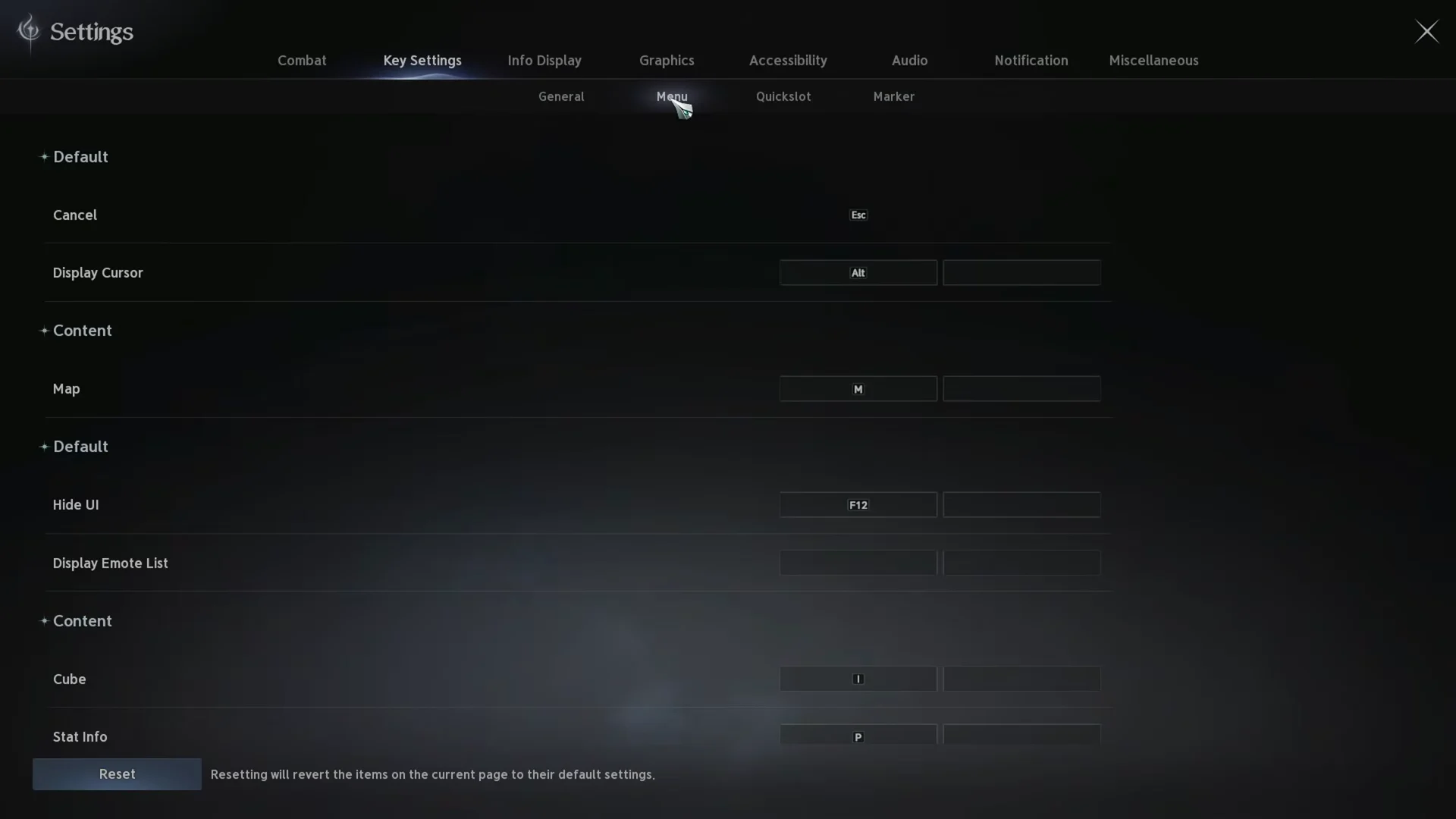 Hiding UI & Keybind Settings