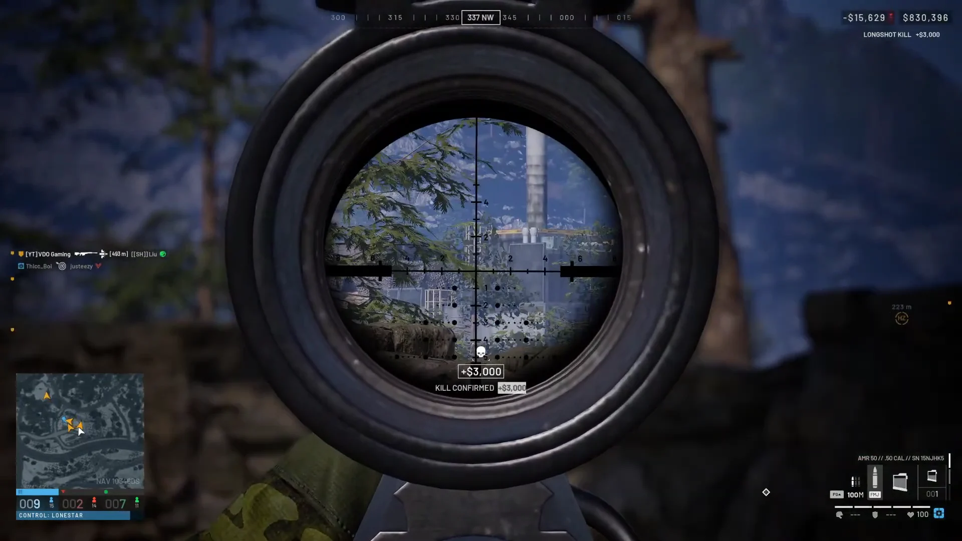 Confirmed 493m Sniper Kill