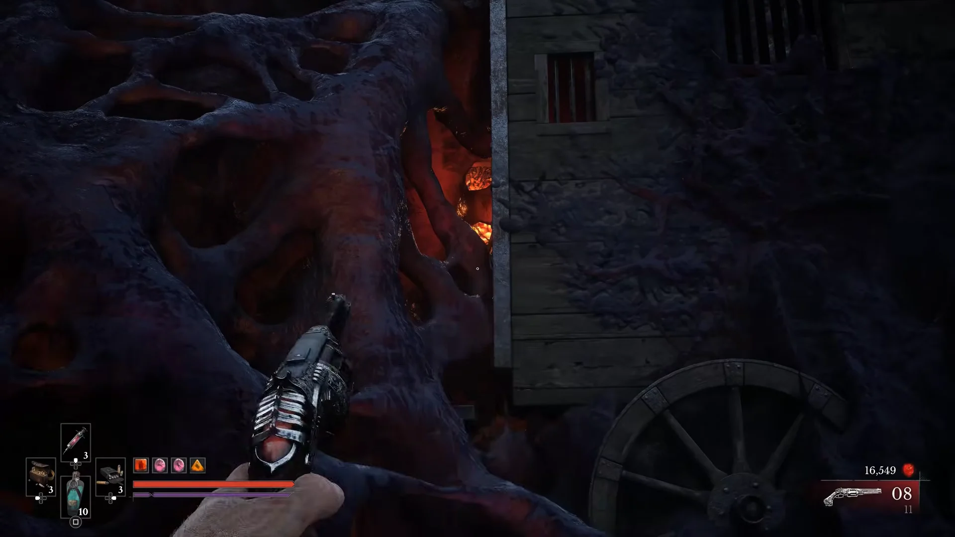 Clearing red plague blockage