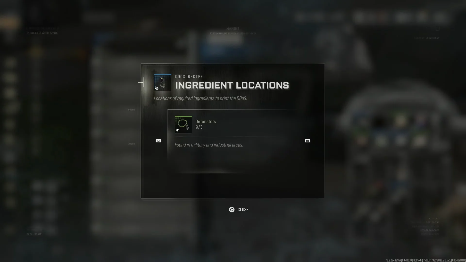 Ingredient Location Details